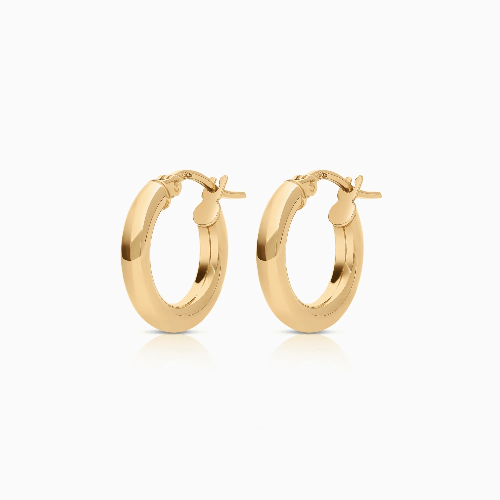 Gold hoop earrings 1.82g 18K gold
