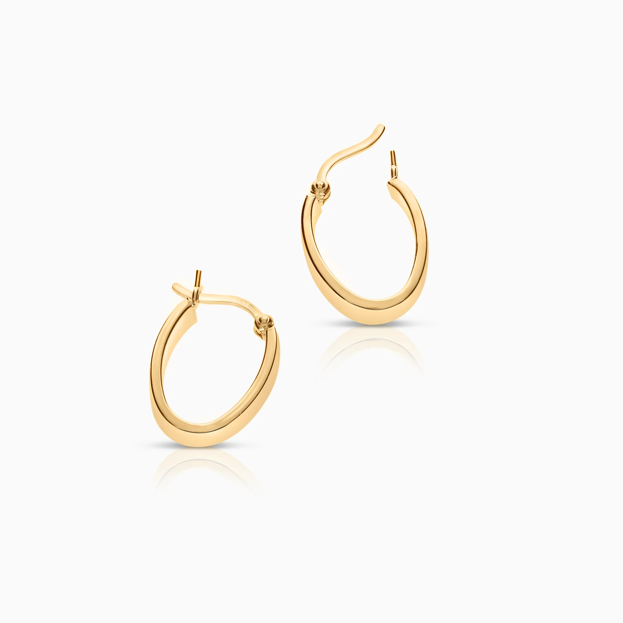 Gold hoop earrings 1.86g 18K gold - Image 2