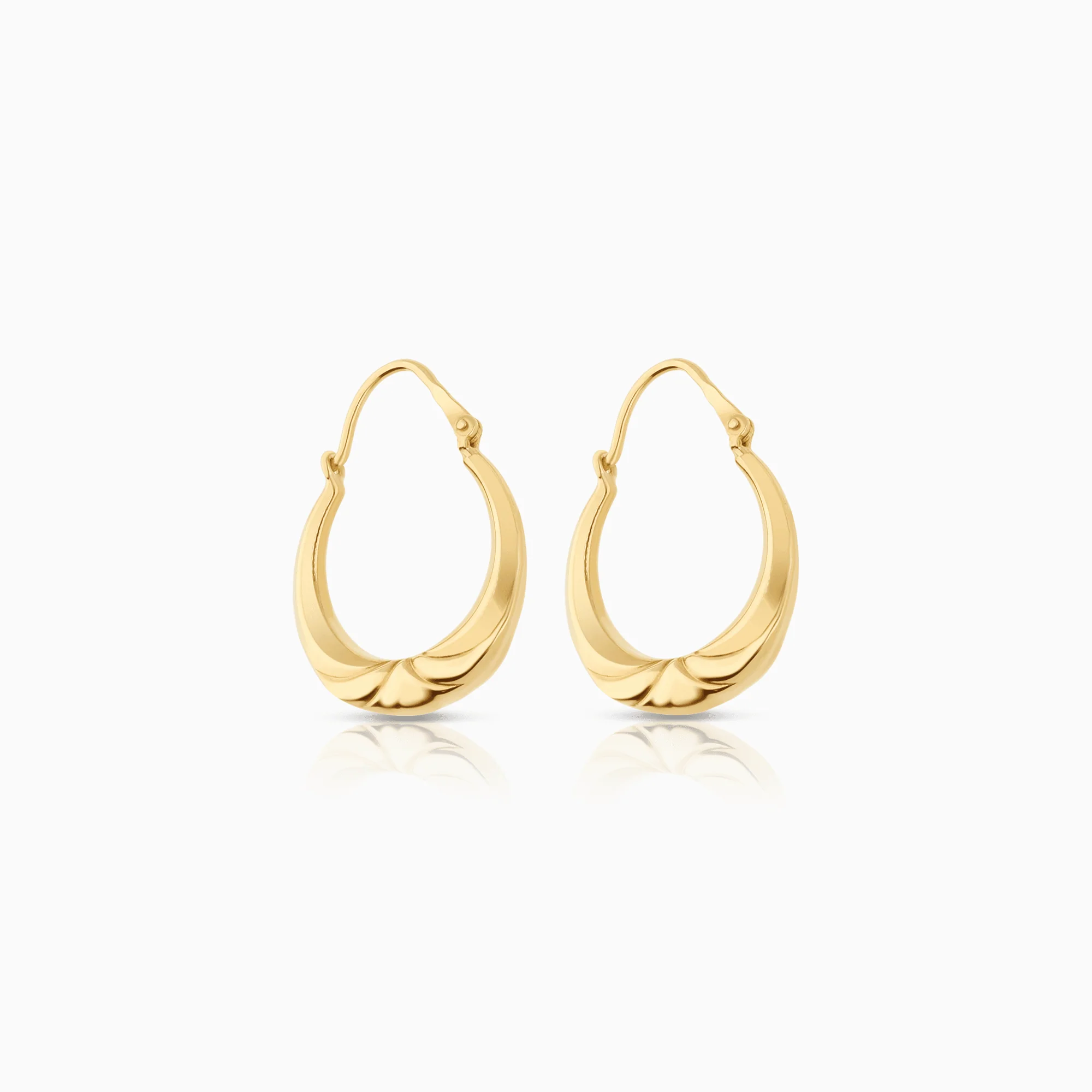 Gold hoop earrings 1.86g 18K gold - Image 2