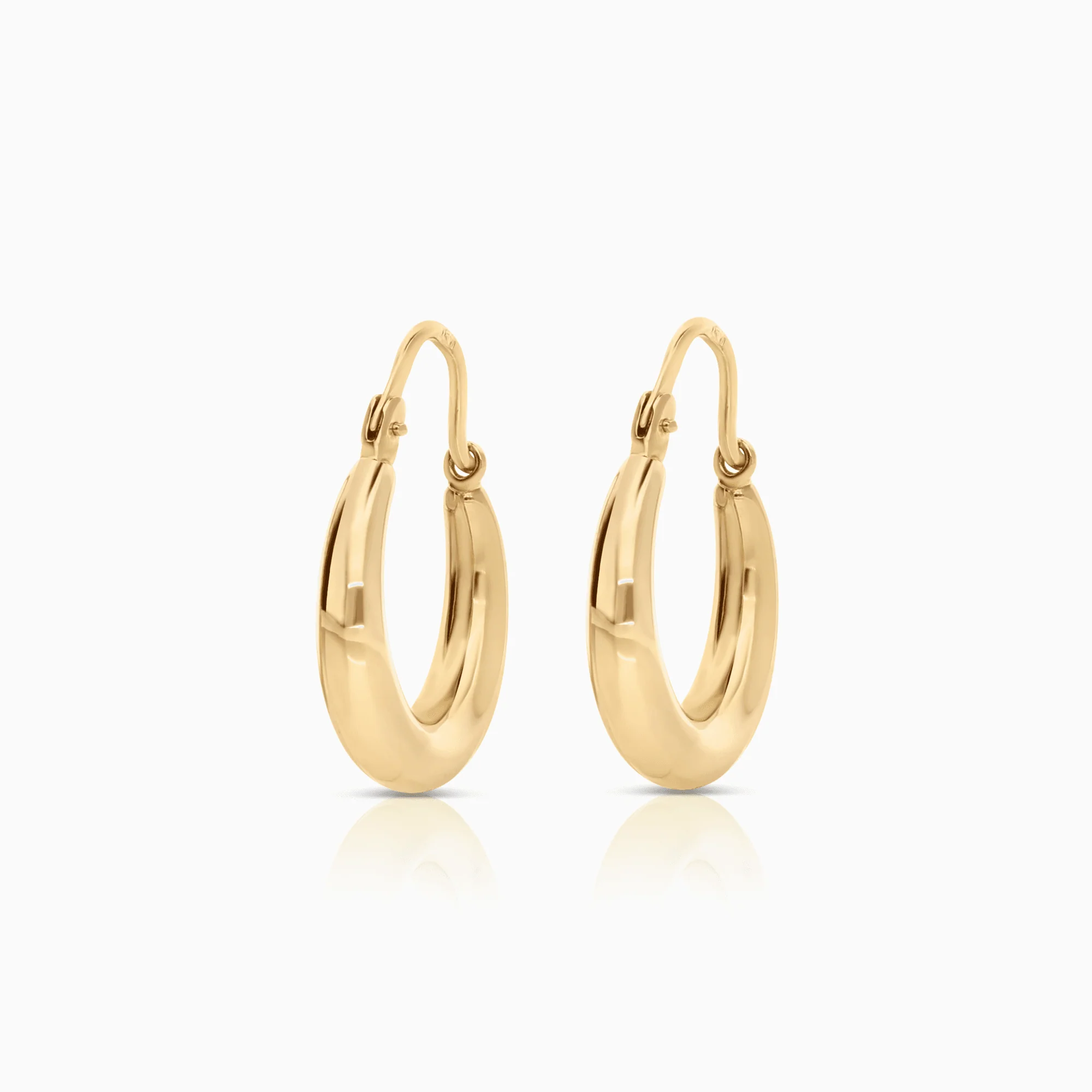 Gold hoop earrings 1.88g 18K gold