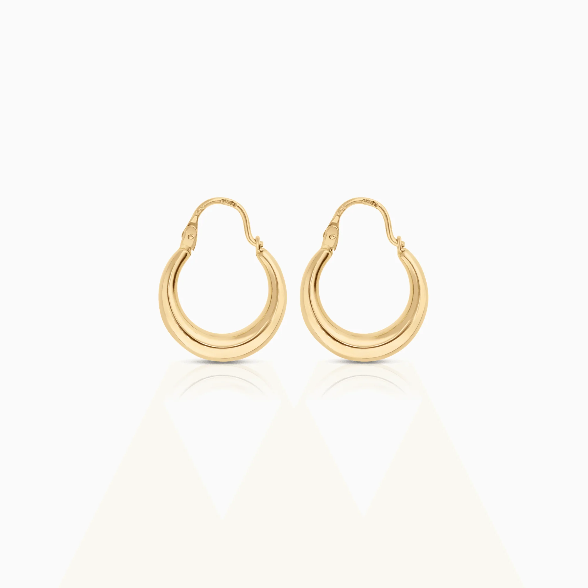 Gold hoop earrings 1.88g 18K gold - Image 2