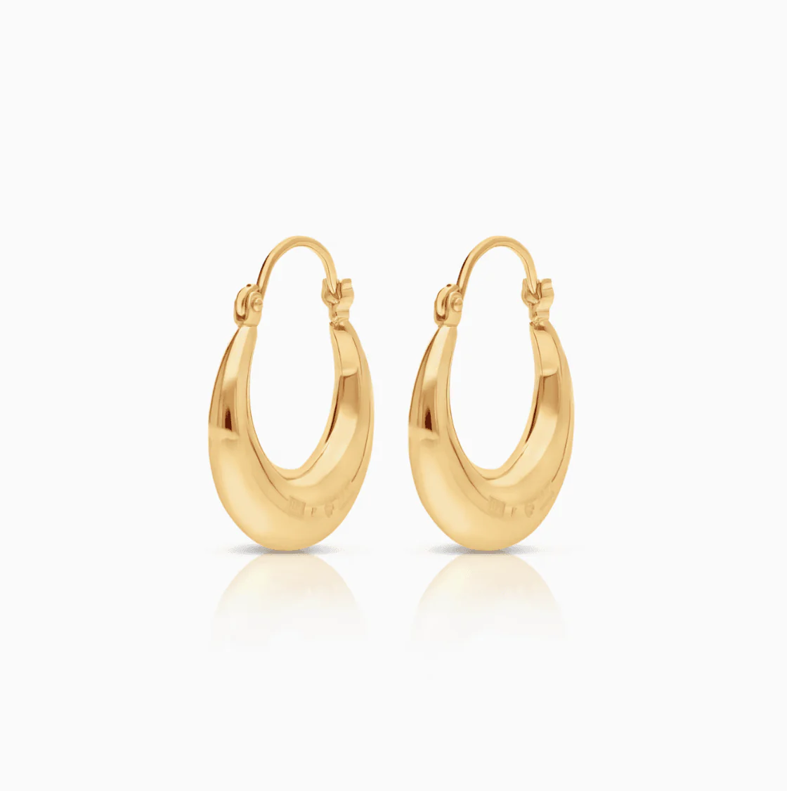 Gold earrings hoops 1.90g 18K gold