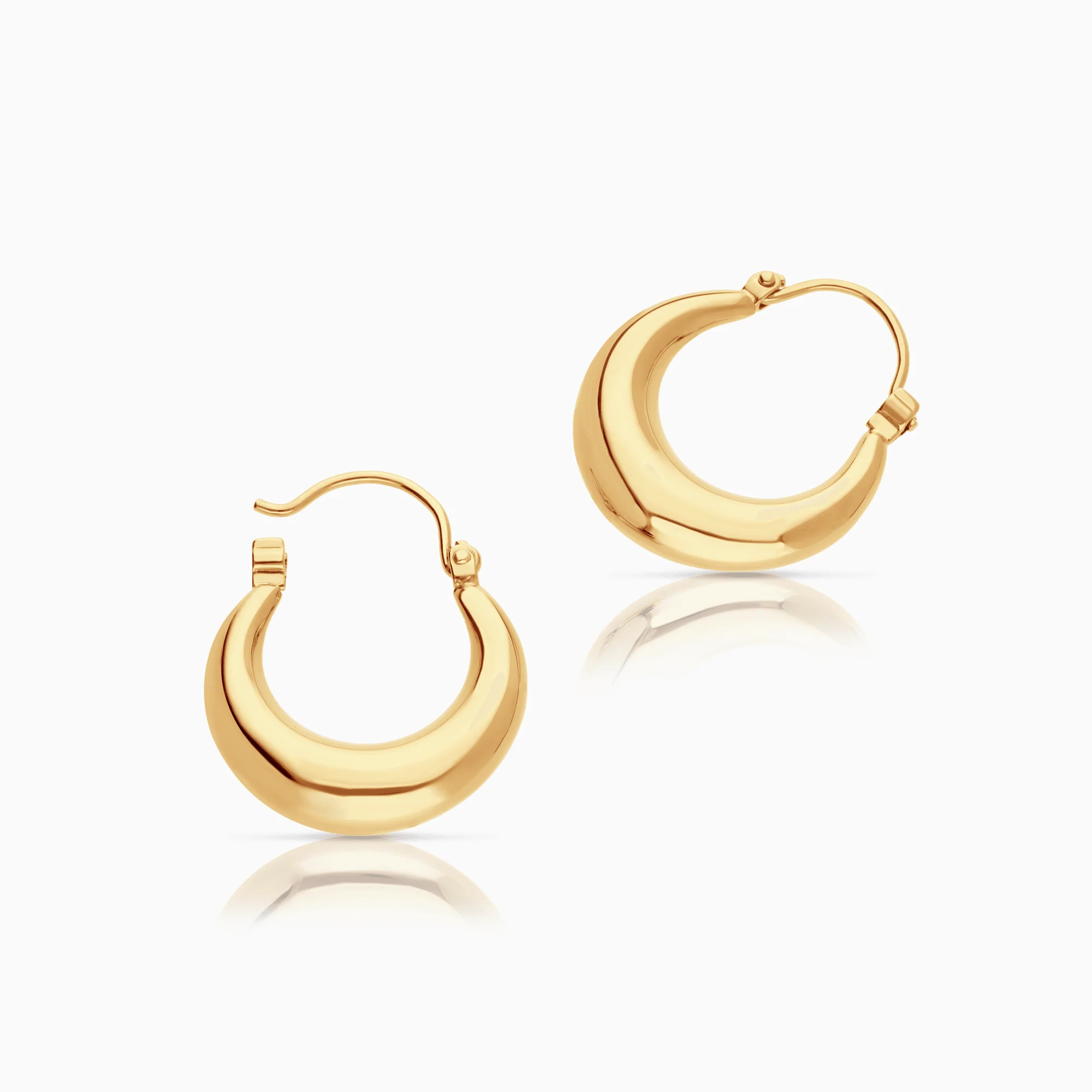 Gold earrings hoops 1.90g 18K gold - Image 2