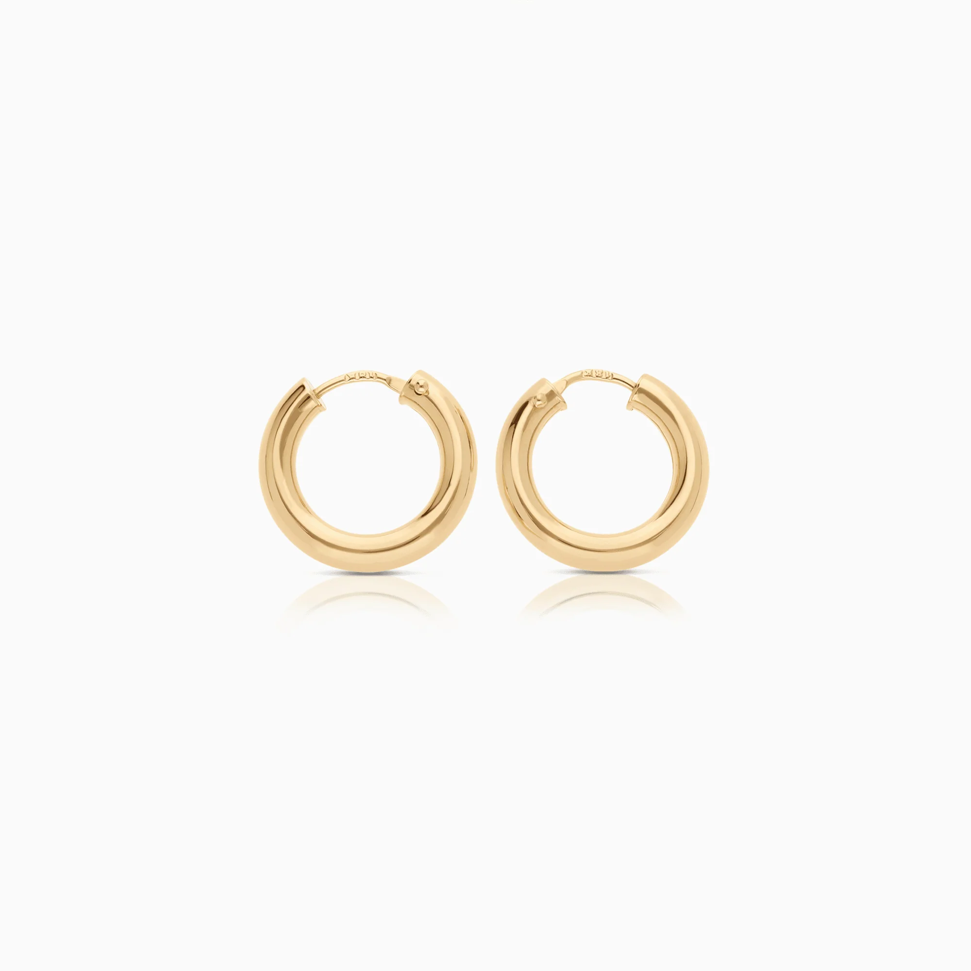 Gold hoop earrings 1.98g 18K gold - Image 2