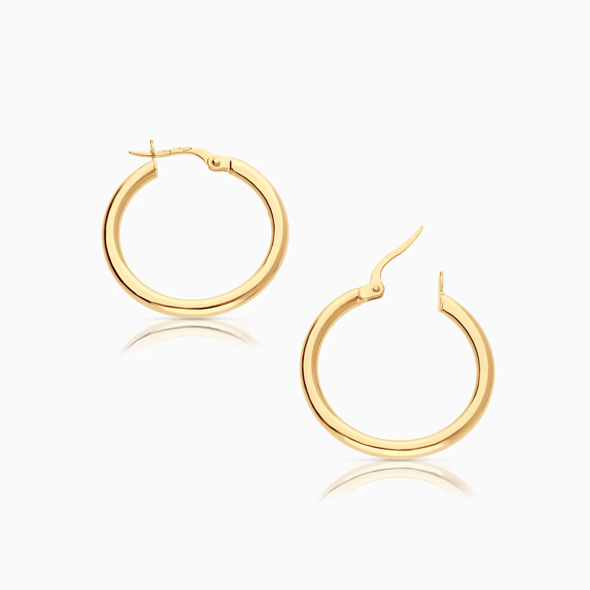 Gold hoop earrings 2.20g 18K gold - Image 2