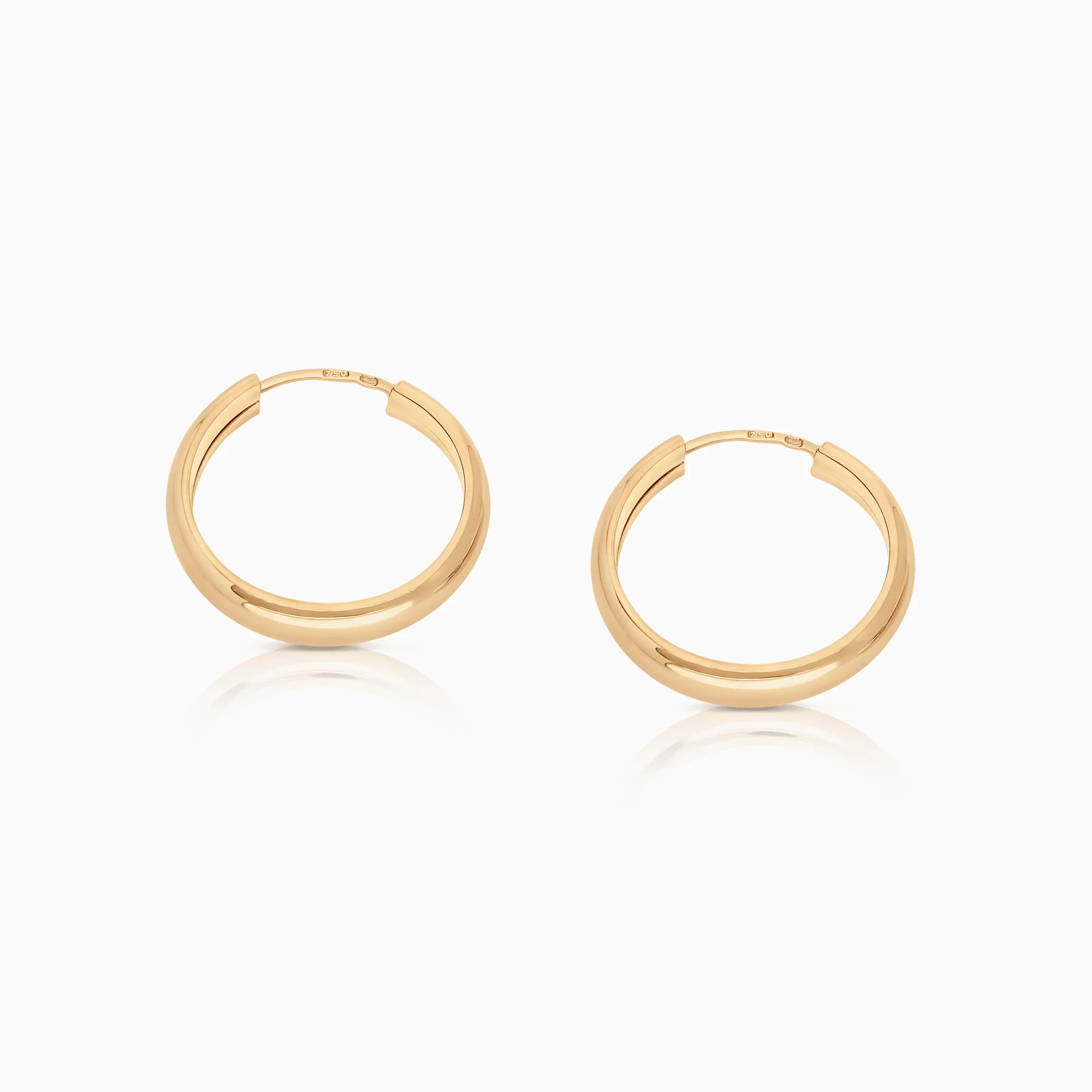Gold hoop earrings 2.24g 18K gold - Image 2