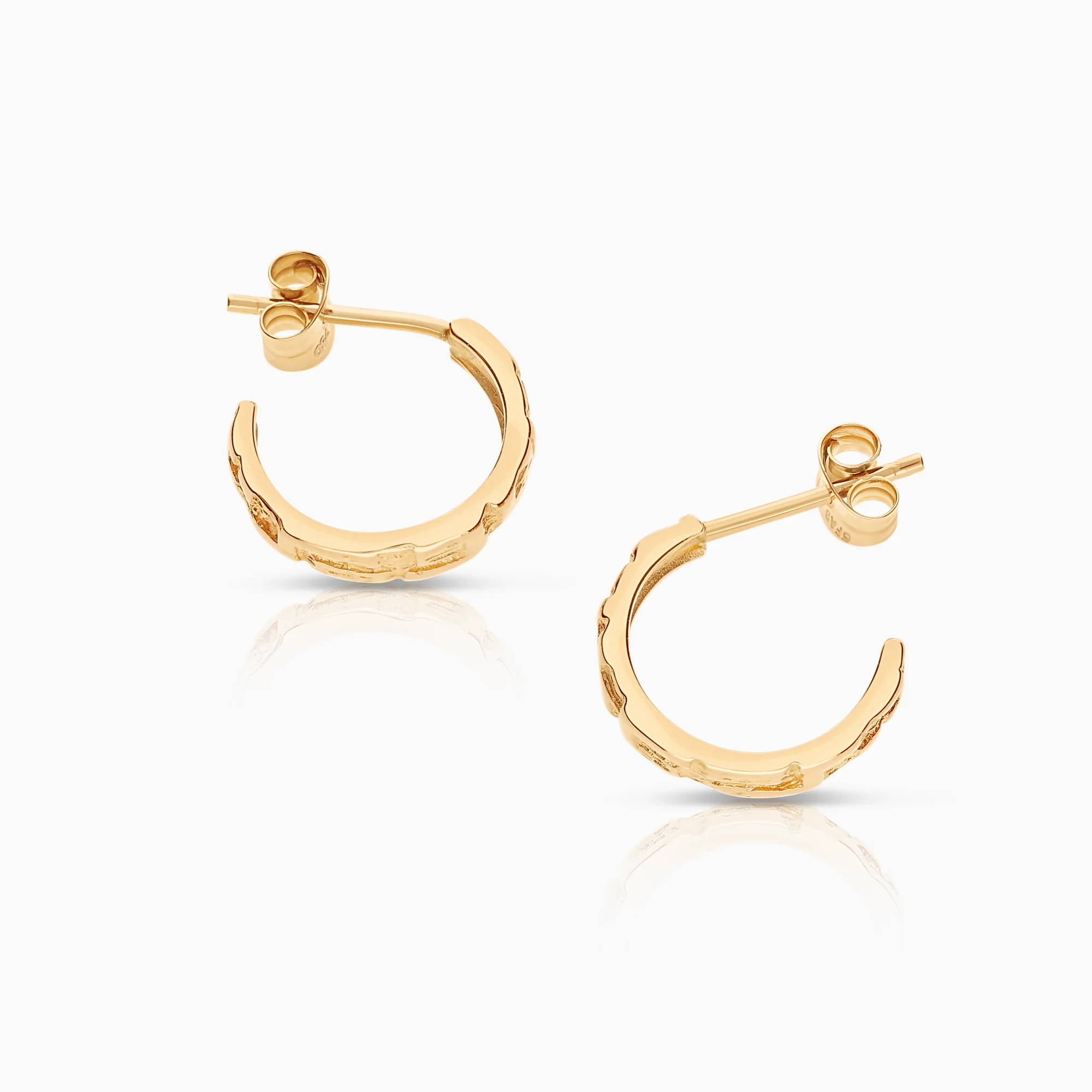 Gold hoop earrings 2.26g 18K gold - Image 2
