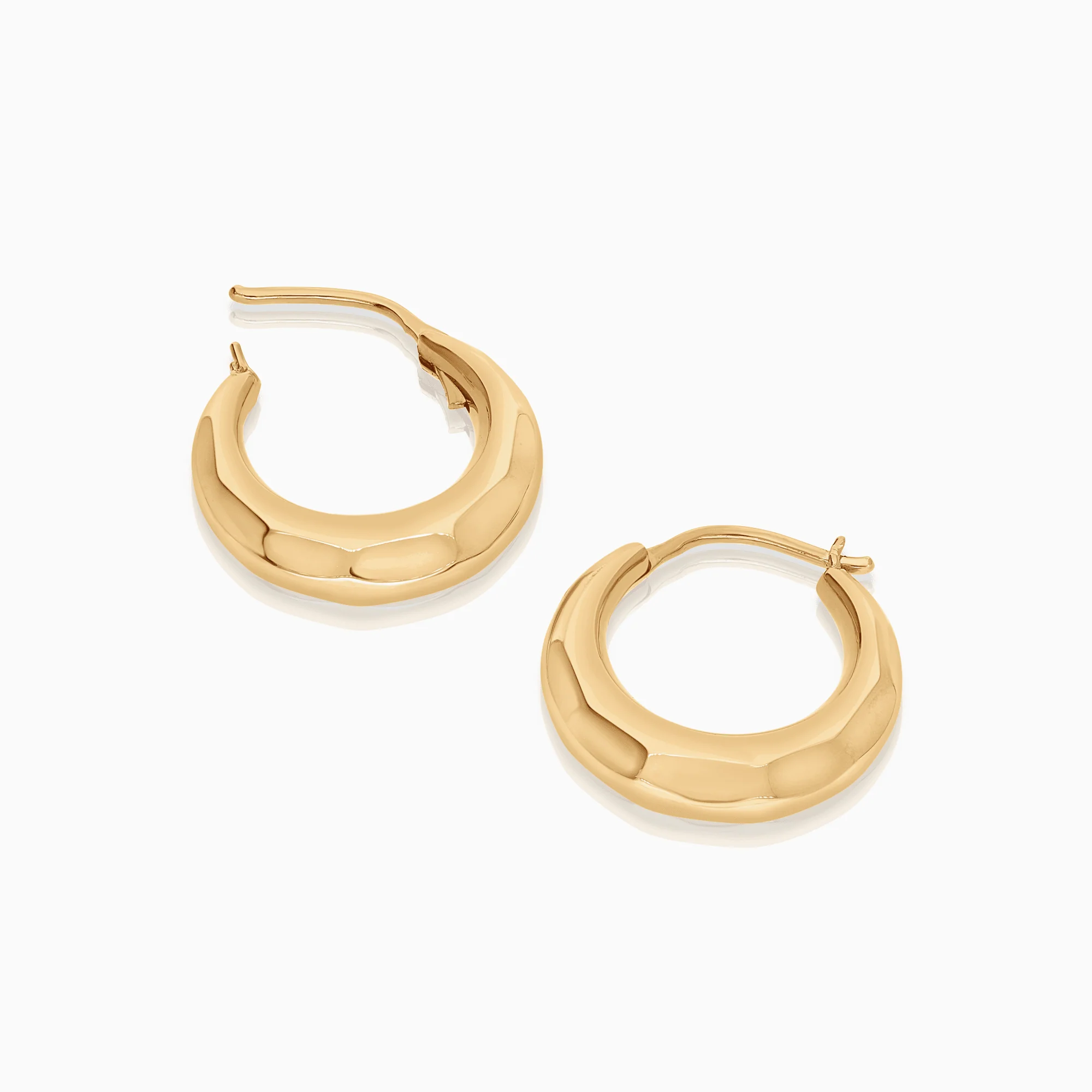 Gold hoop earrings 2.46g 18K gold - Image 2