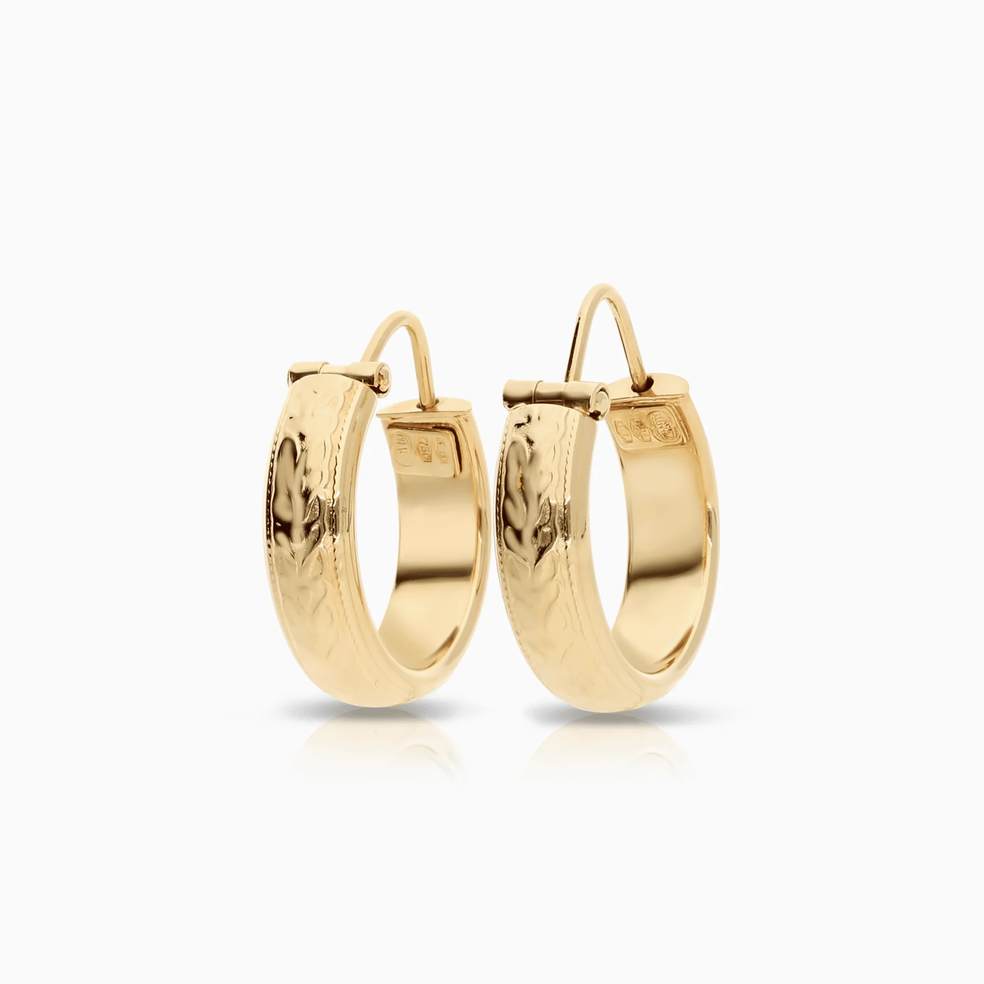 Gold hoop earrings 2.68g 18K gold