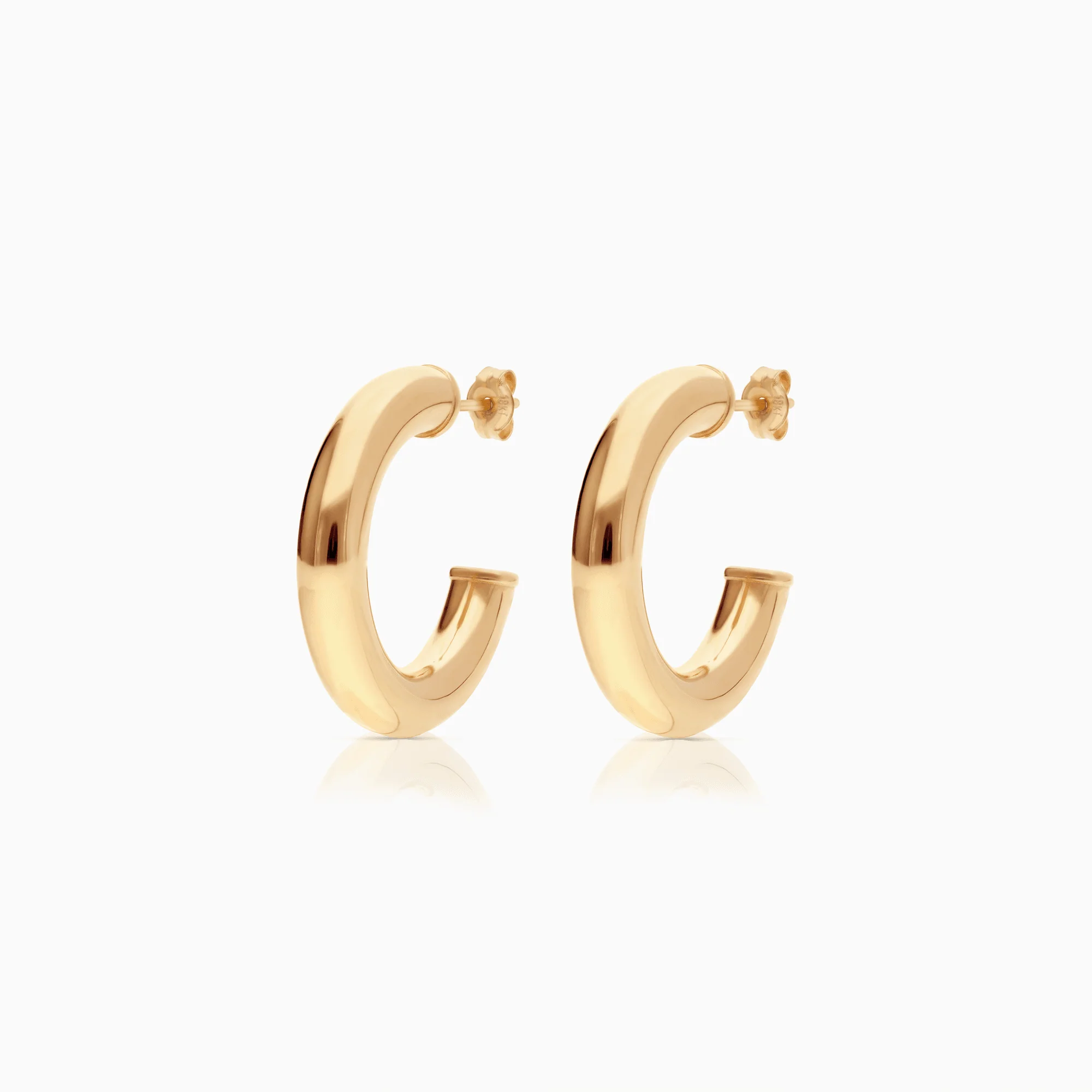 Gold hoop earrings 3.12g 18K gold