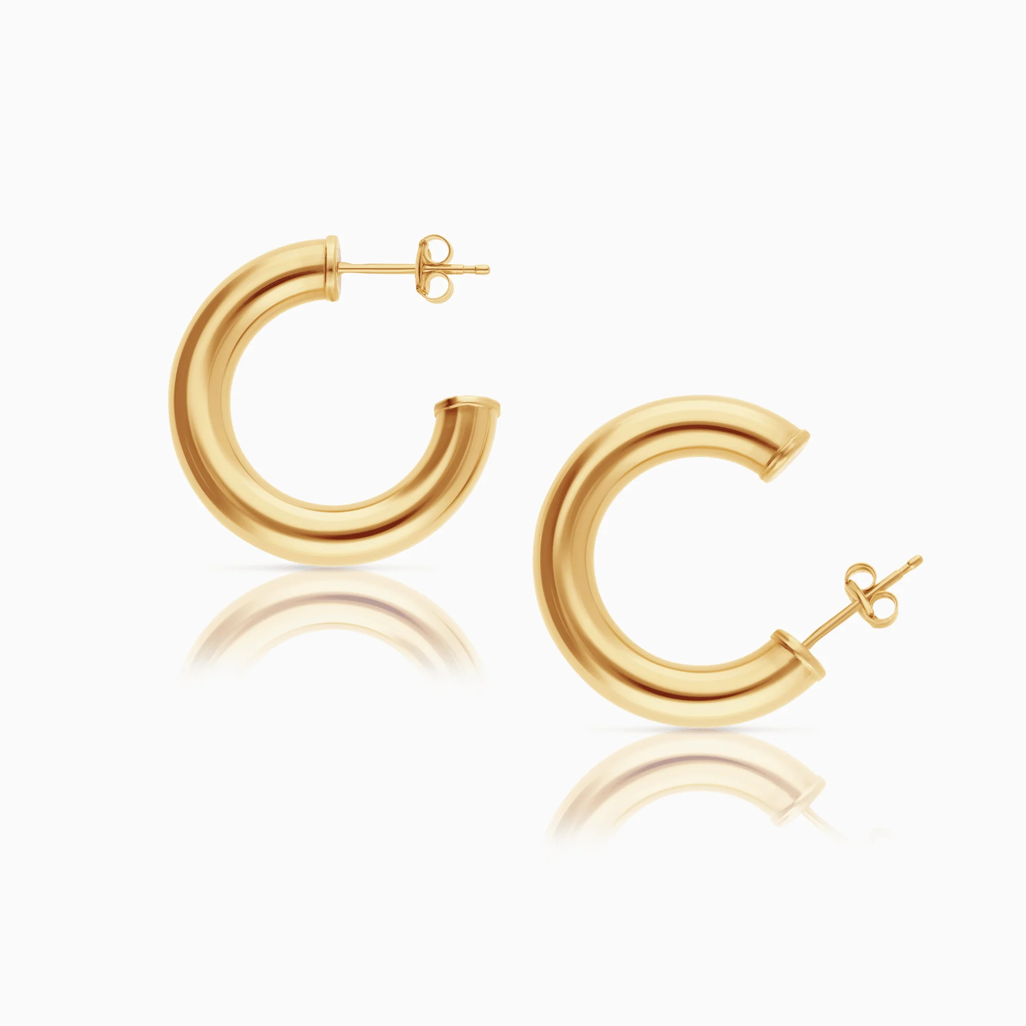 Gold hoop earrings 3.12g 18K gold - Image 2
