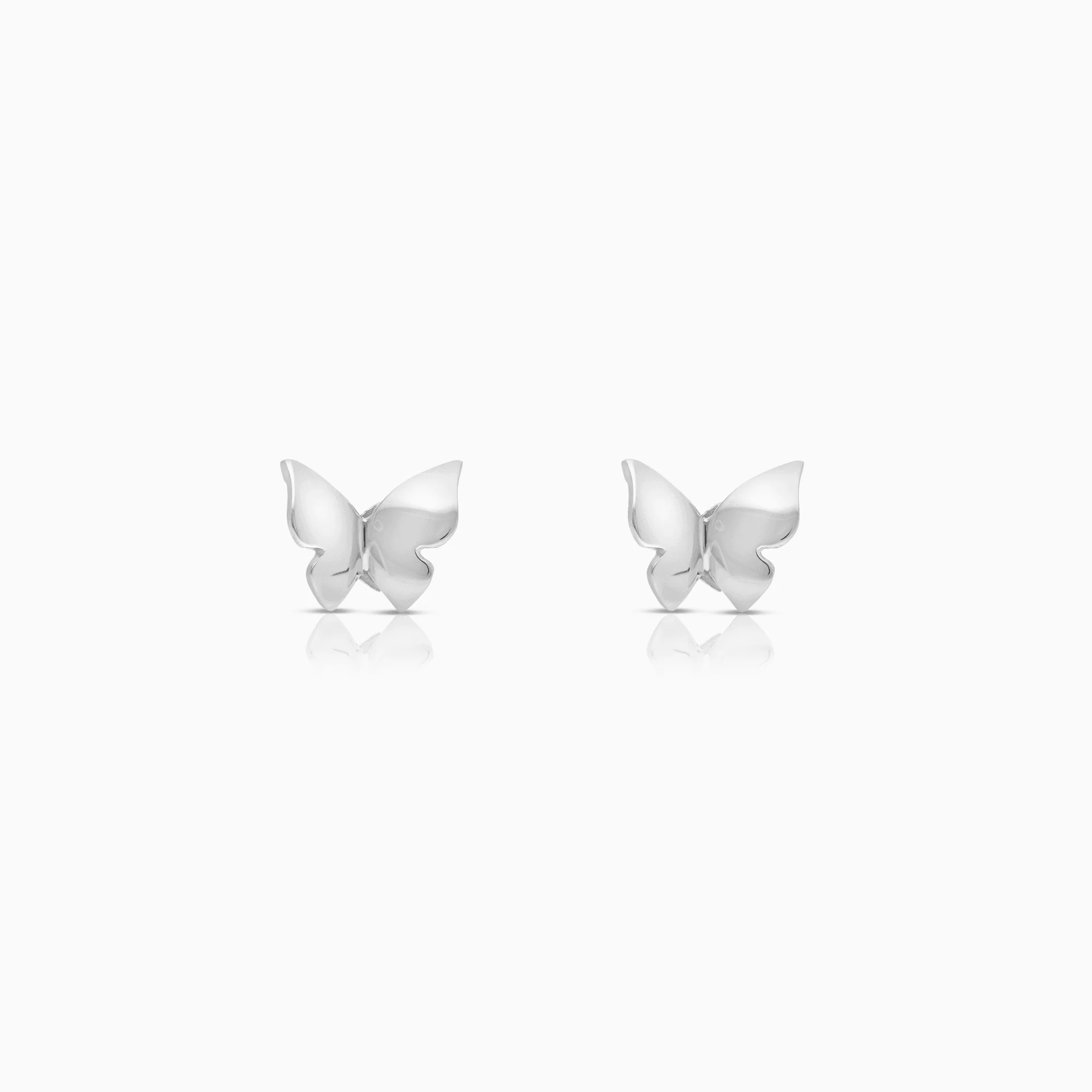 Gold earrings butterfly 4.20g 18K white gold