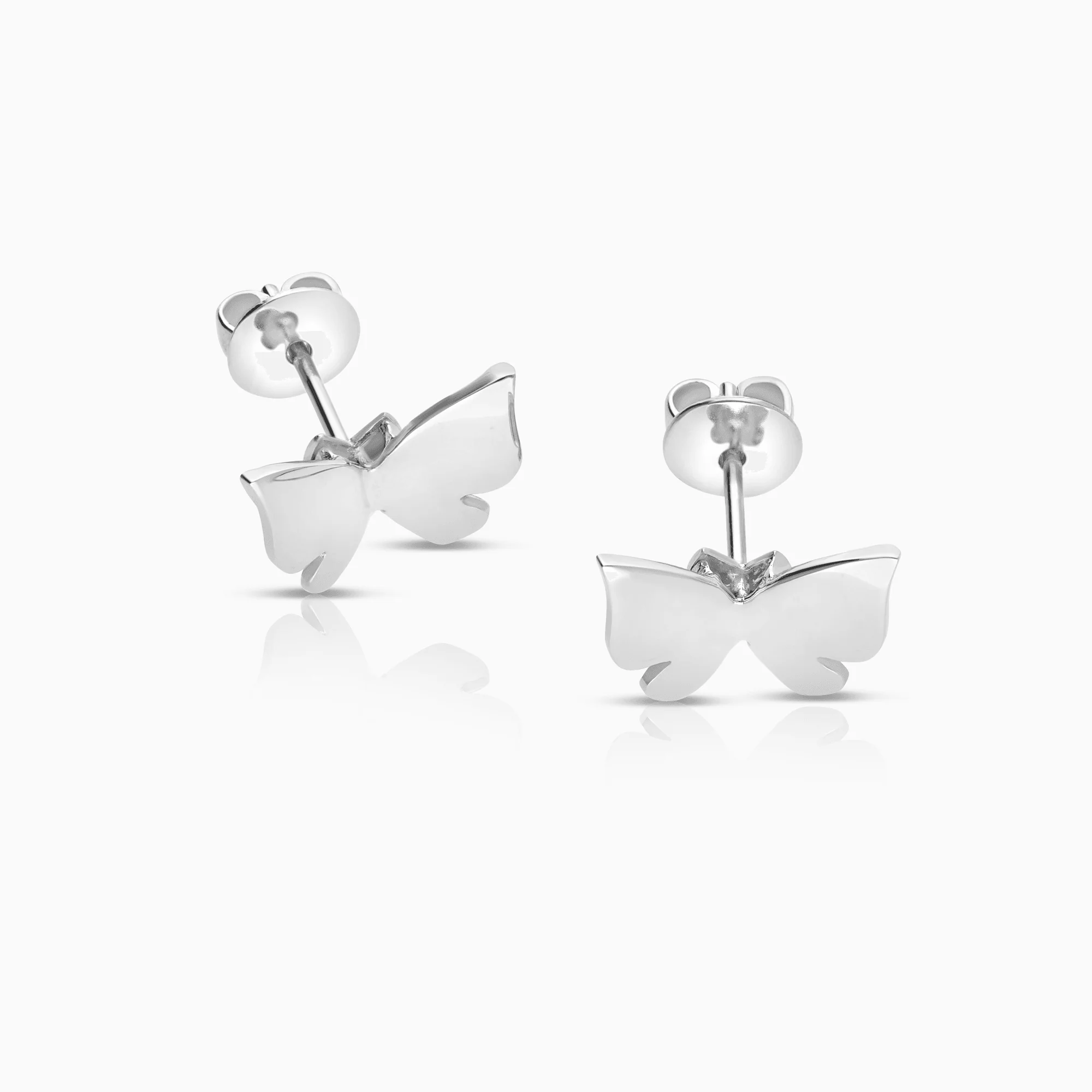Gold earrings butterfly 4.20g 18K white gold - Image 2