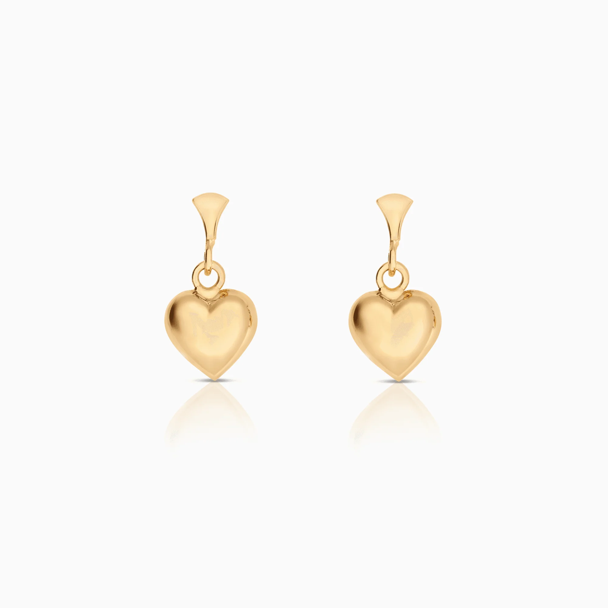 Gold Heart Earrings 1.72g 18K Gold