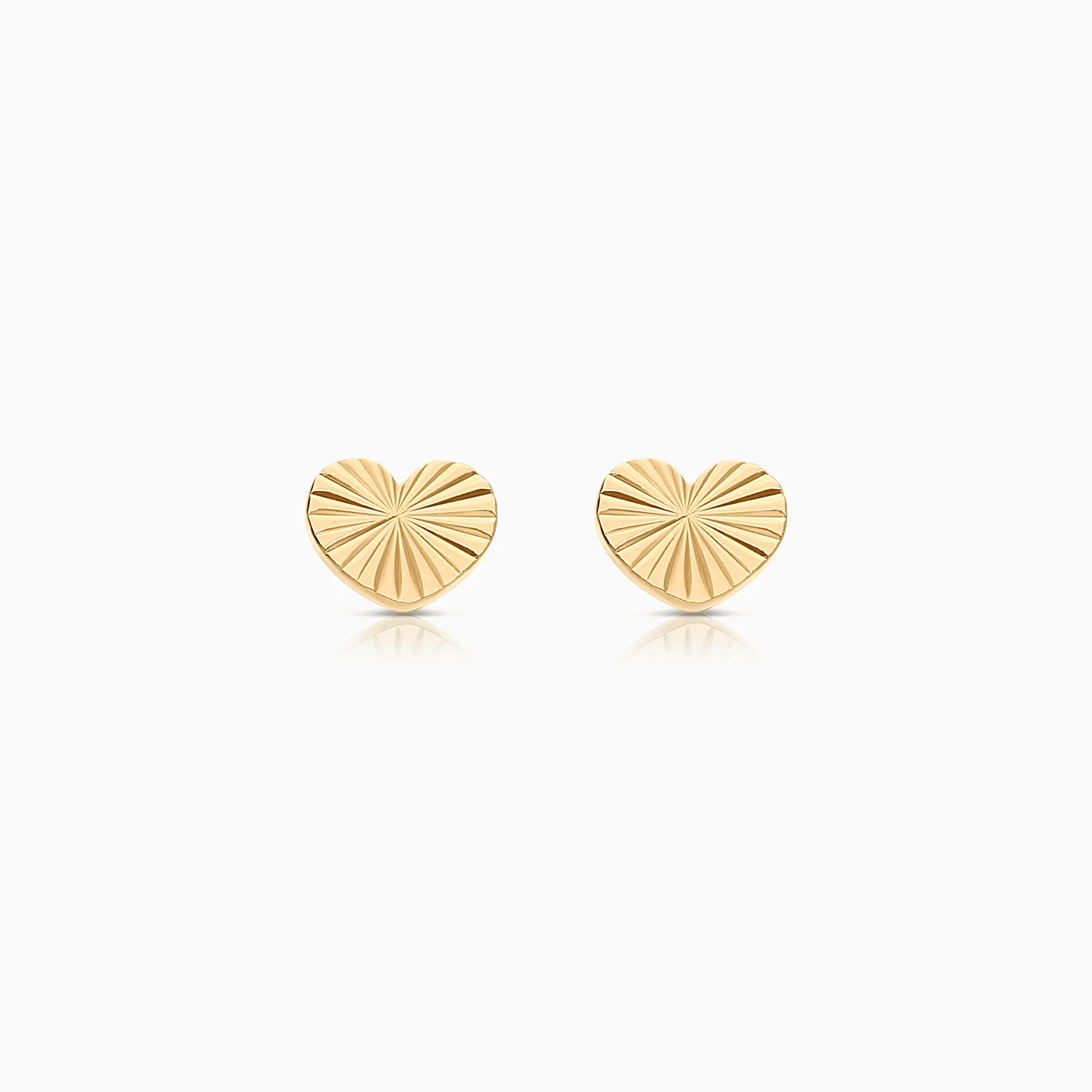 Gold heart earrings 0.59g 18K gold