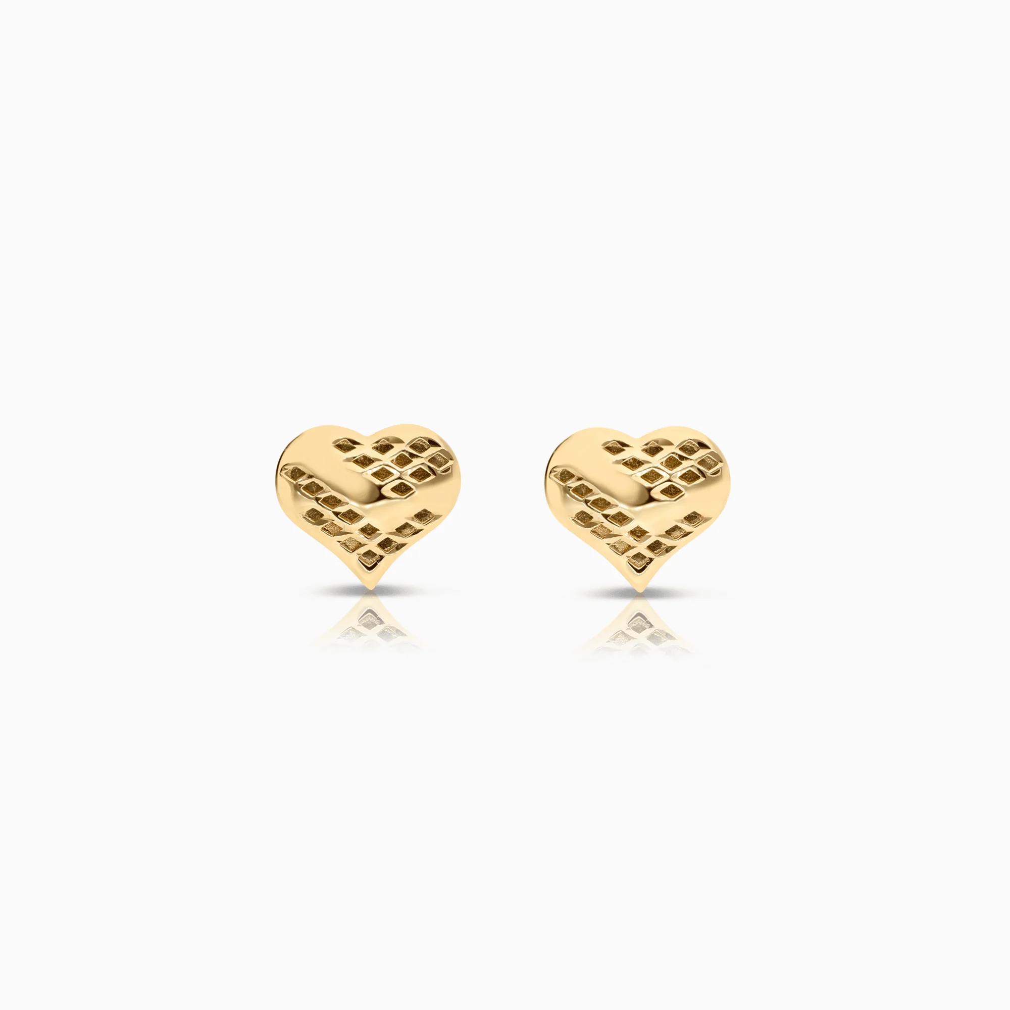 Gold earrings hearts 1.26g 18K gold