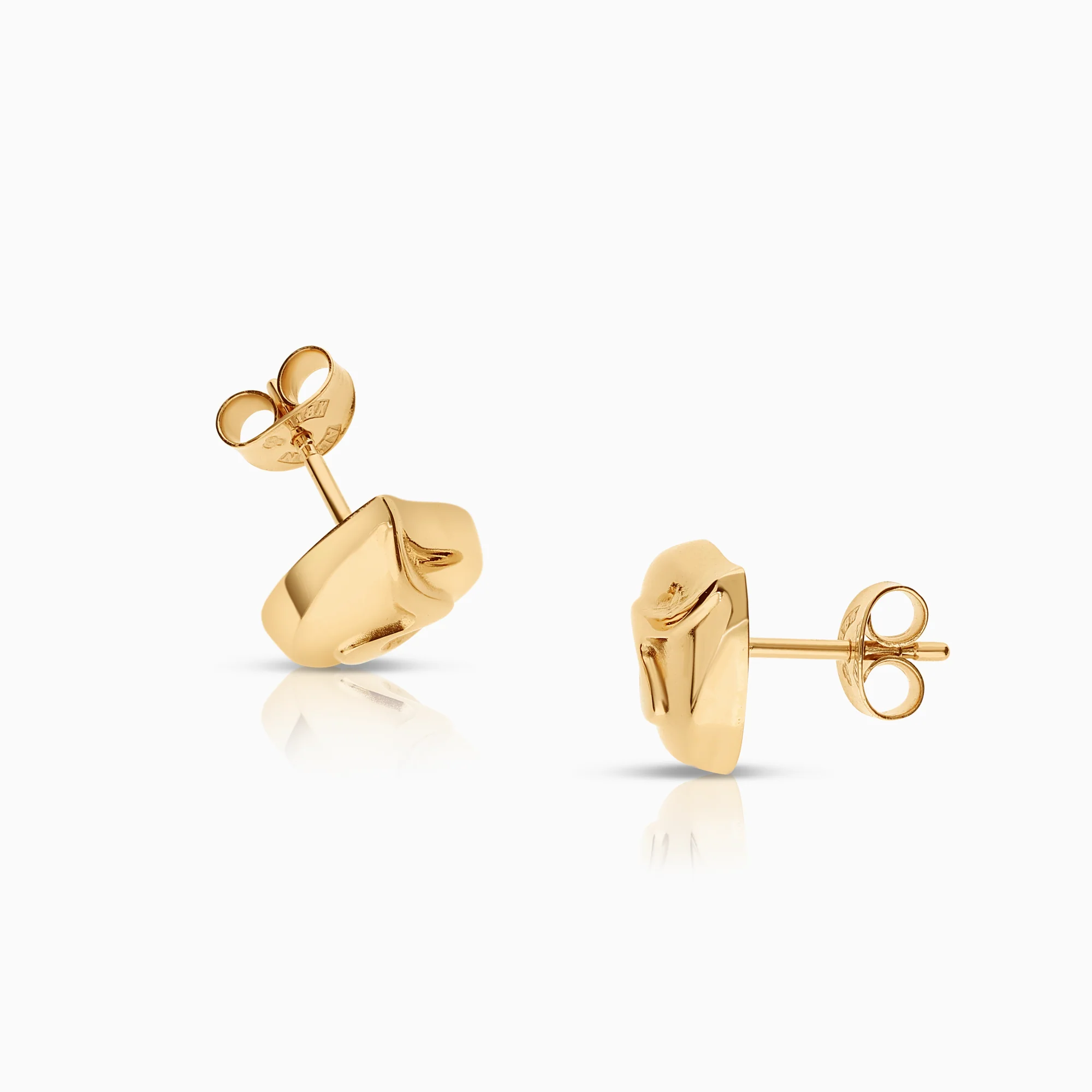 Gold heart earrings 1.56g 18K gold - Image 2