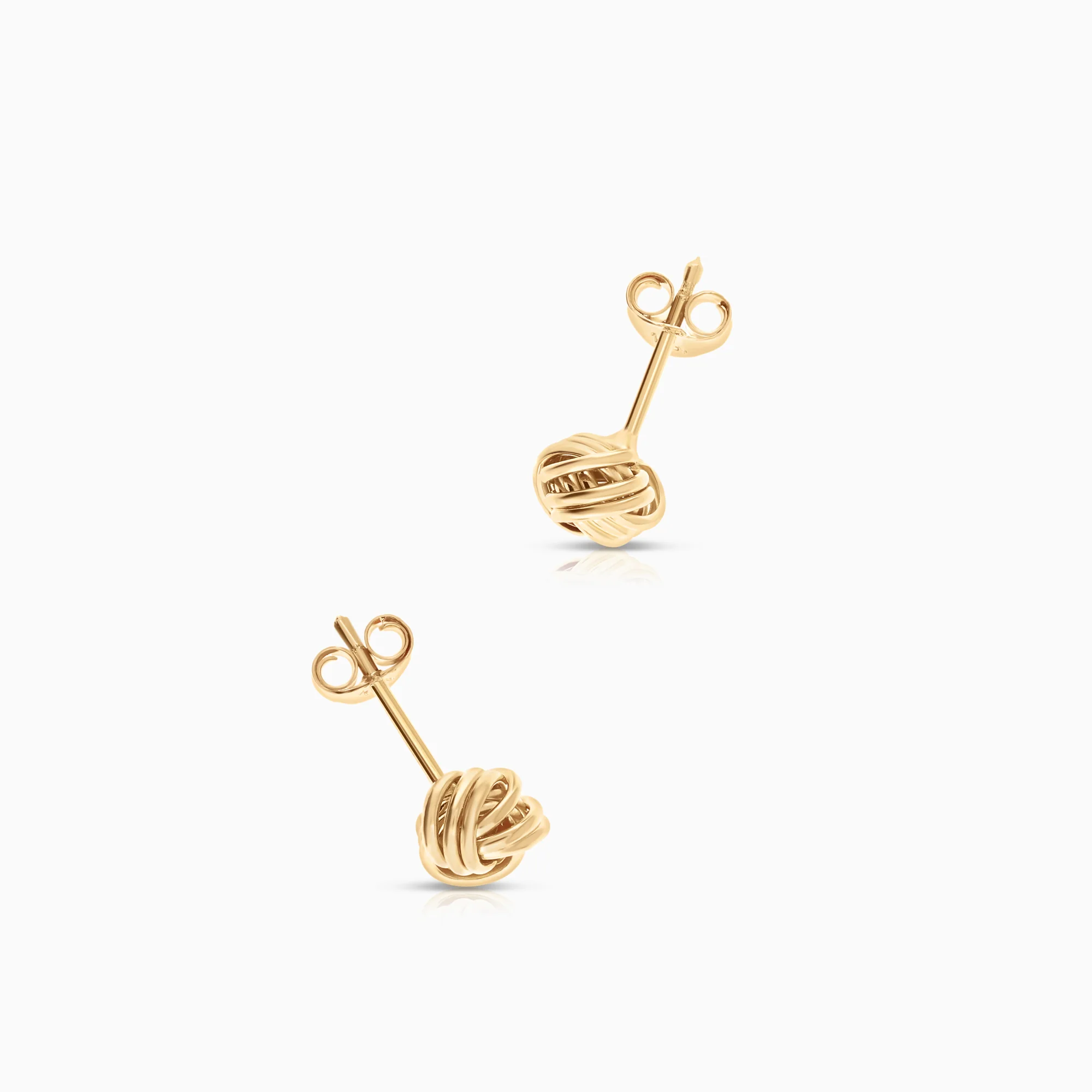 Gold Knot Earrings 0.73g 18K Gold - Image 2
