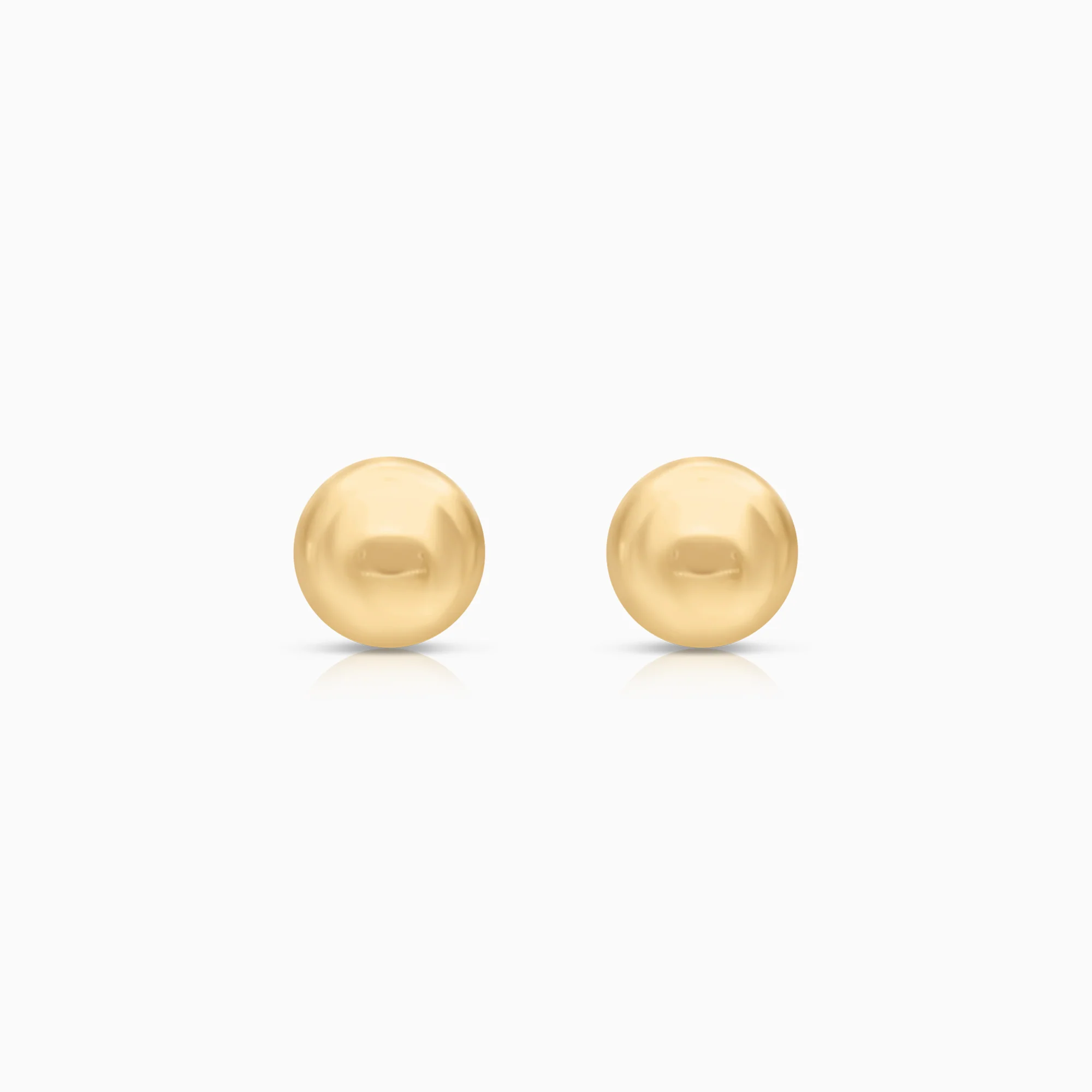 Gold stud earrings ball 0.35g 18K gold