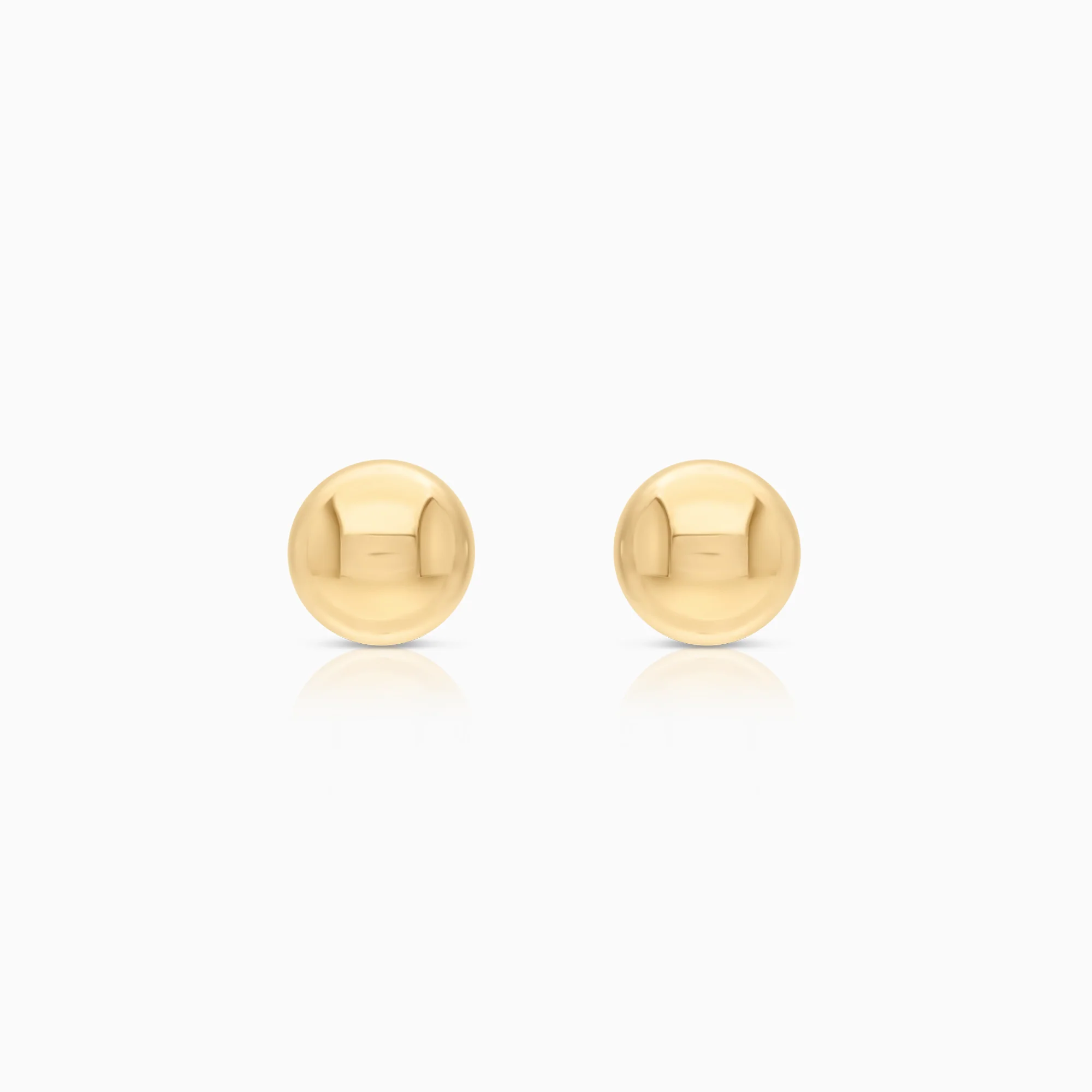 Gold ball earrings 0.50g 18K gold