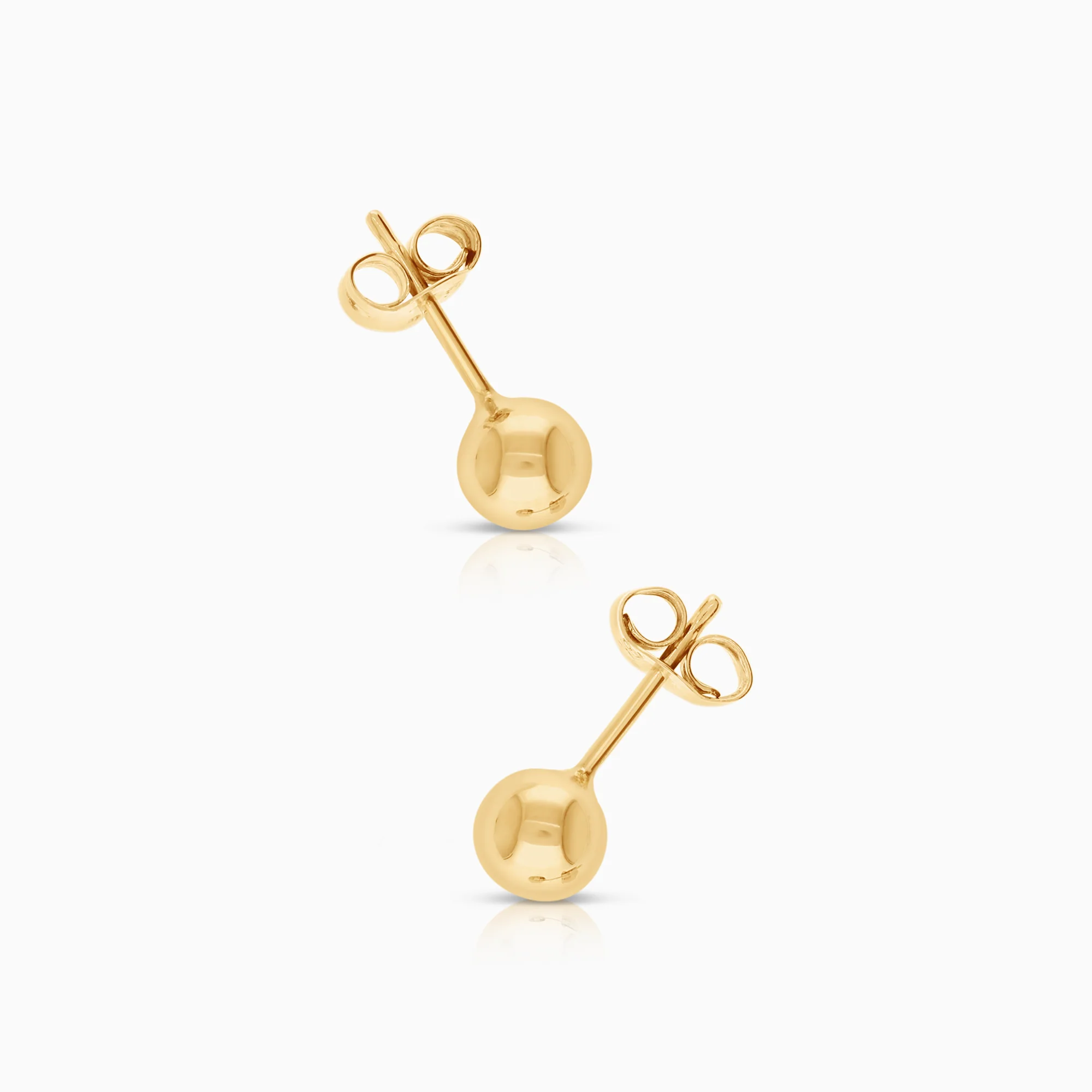 Gold ball earrings 0.50g 18K gold - Image 2