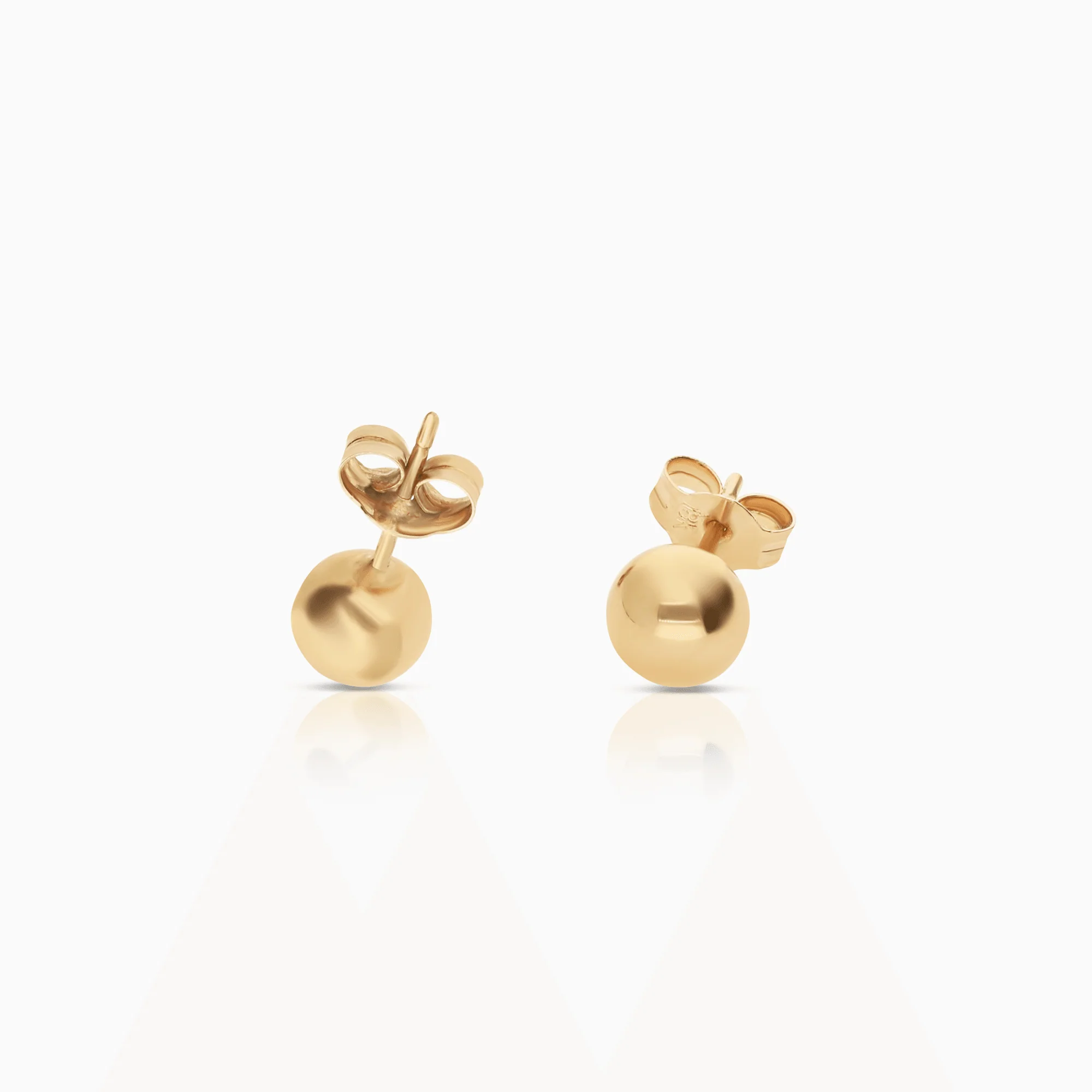 Gold ball earrings 0.65g 18K - Image 2