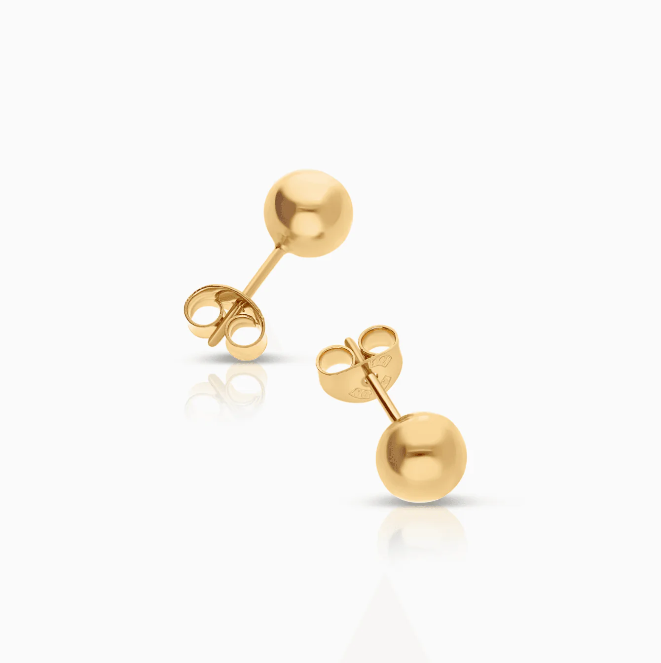 Gold stud earrings 0.78g 18K gold - Image 2