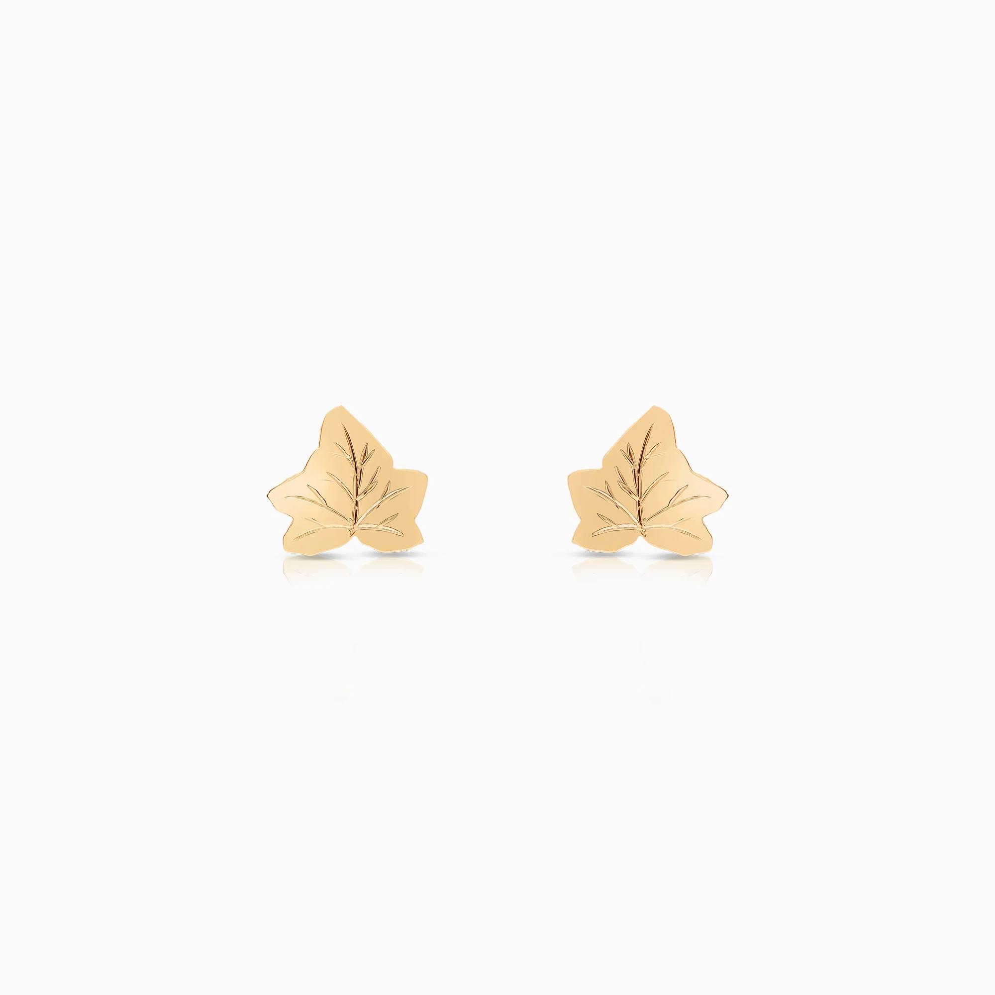 Gold earrings Leaf 2.67g 18K gold