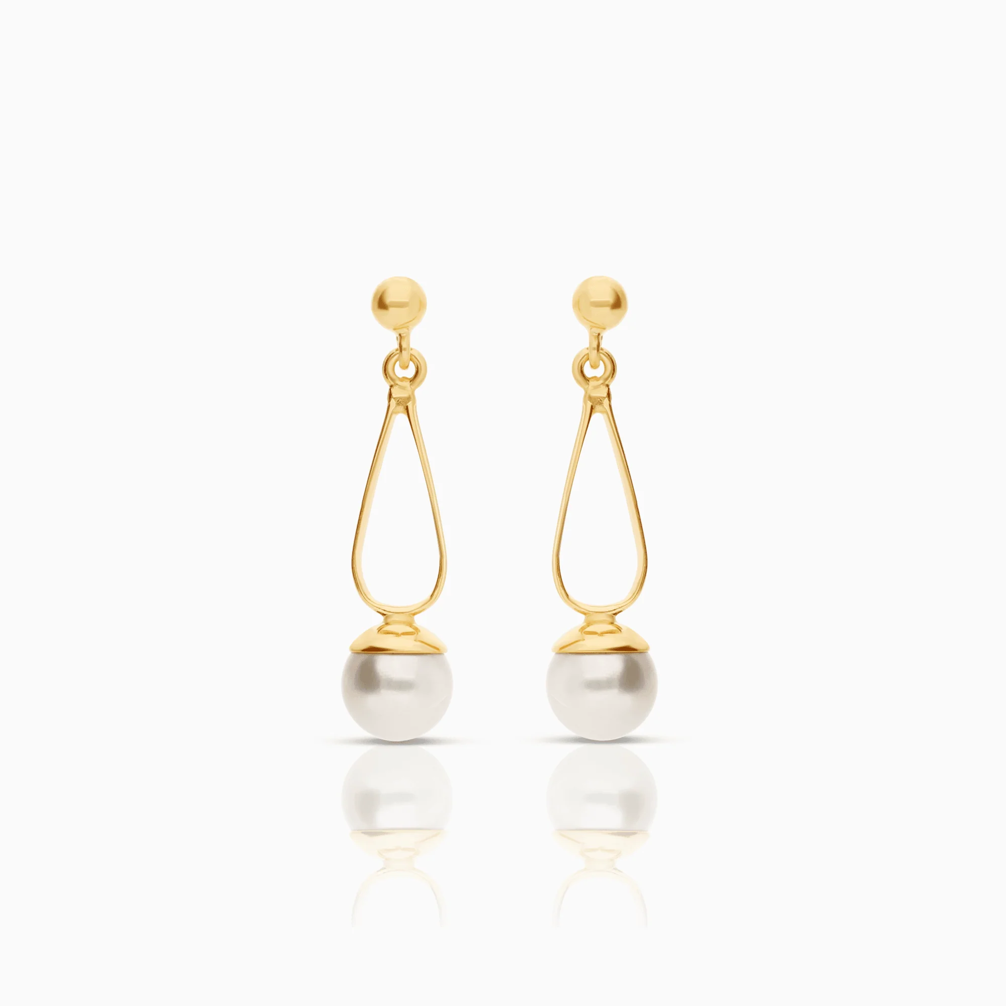 Gold pearl earrings 2.15g 18K gold