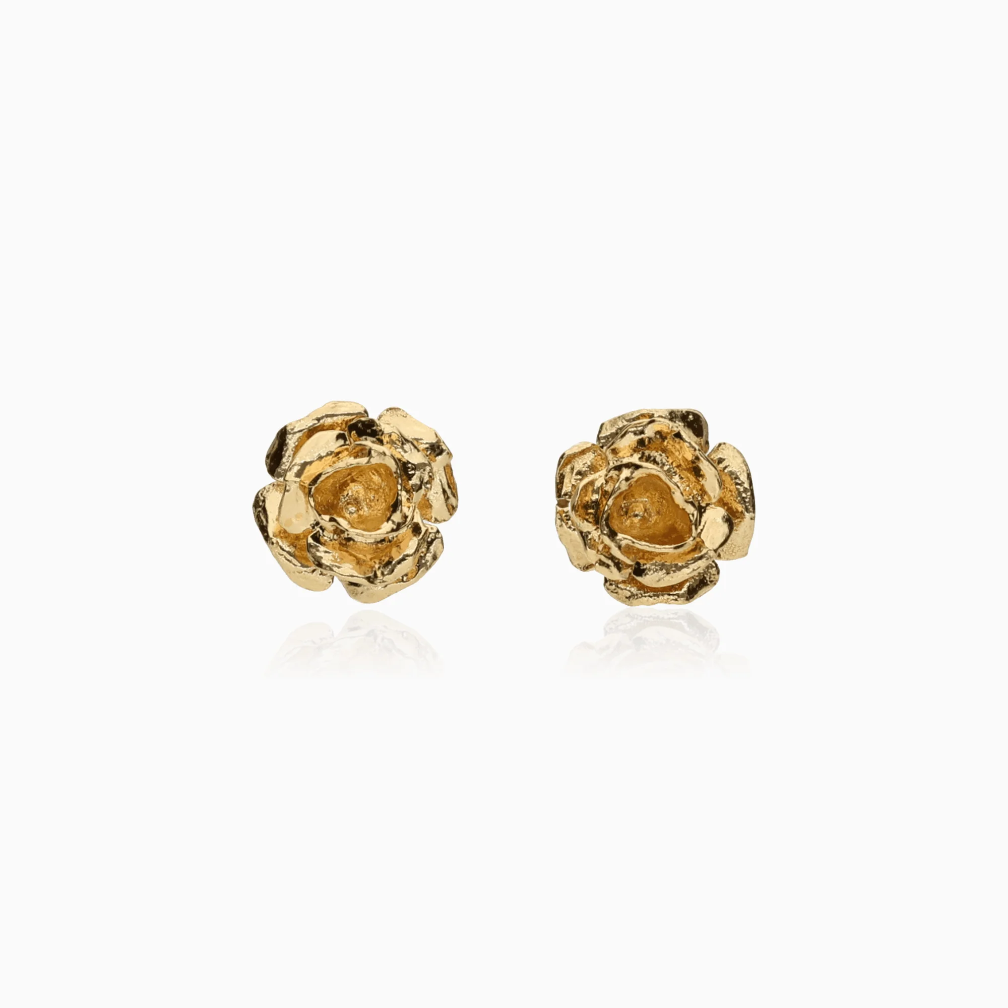 Gold earrings rose 1.10g 18K gold