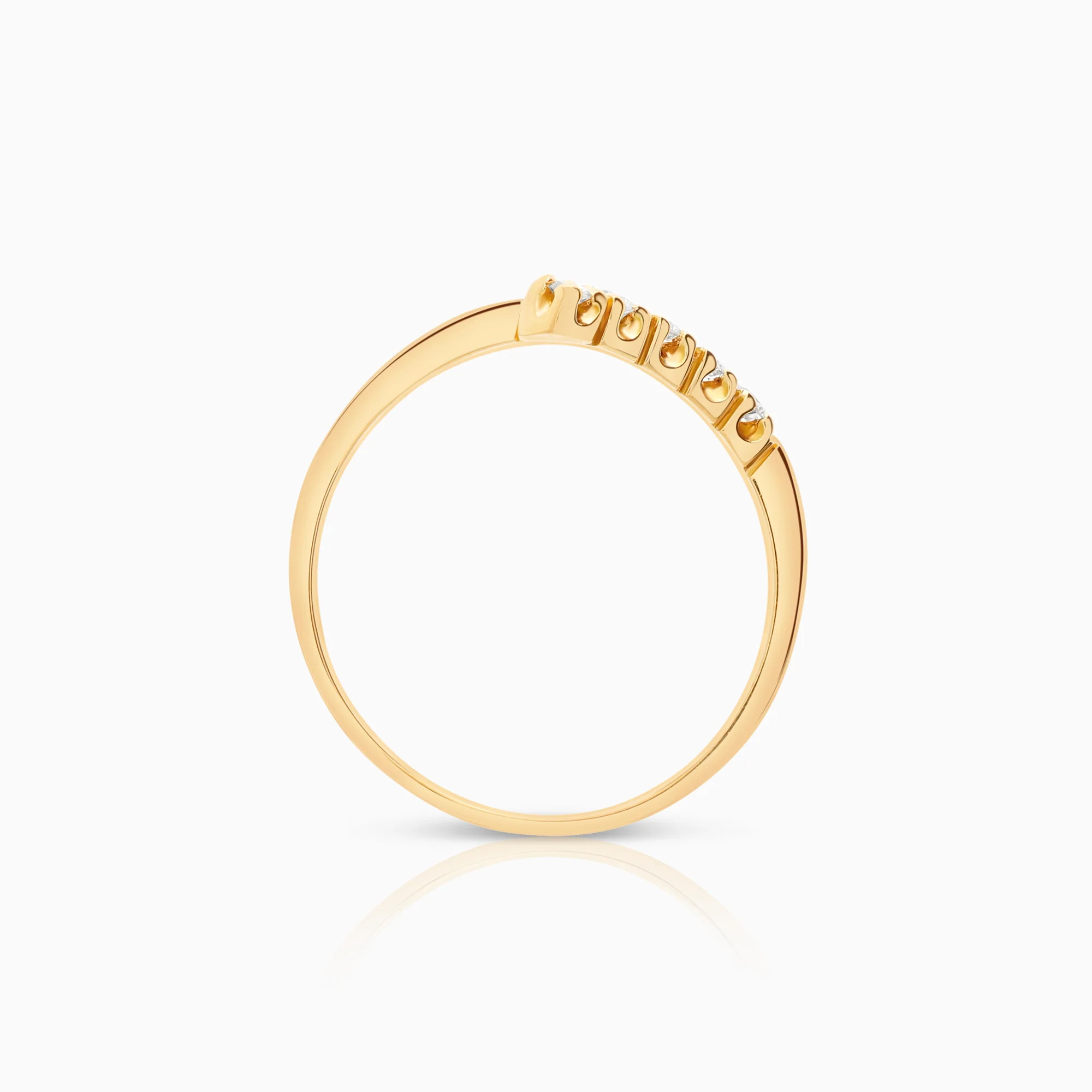 Diamond ring 0.12ct 18K gold - Image 2