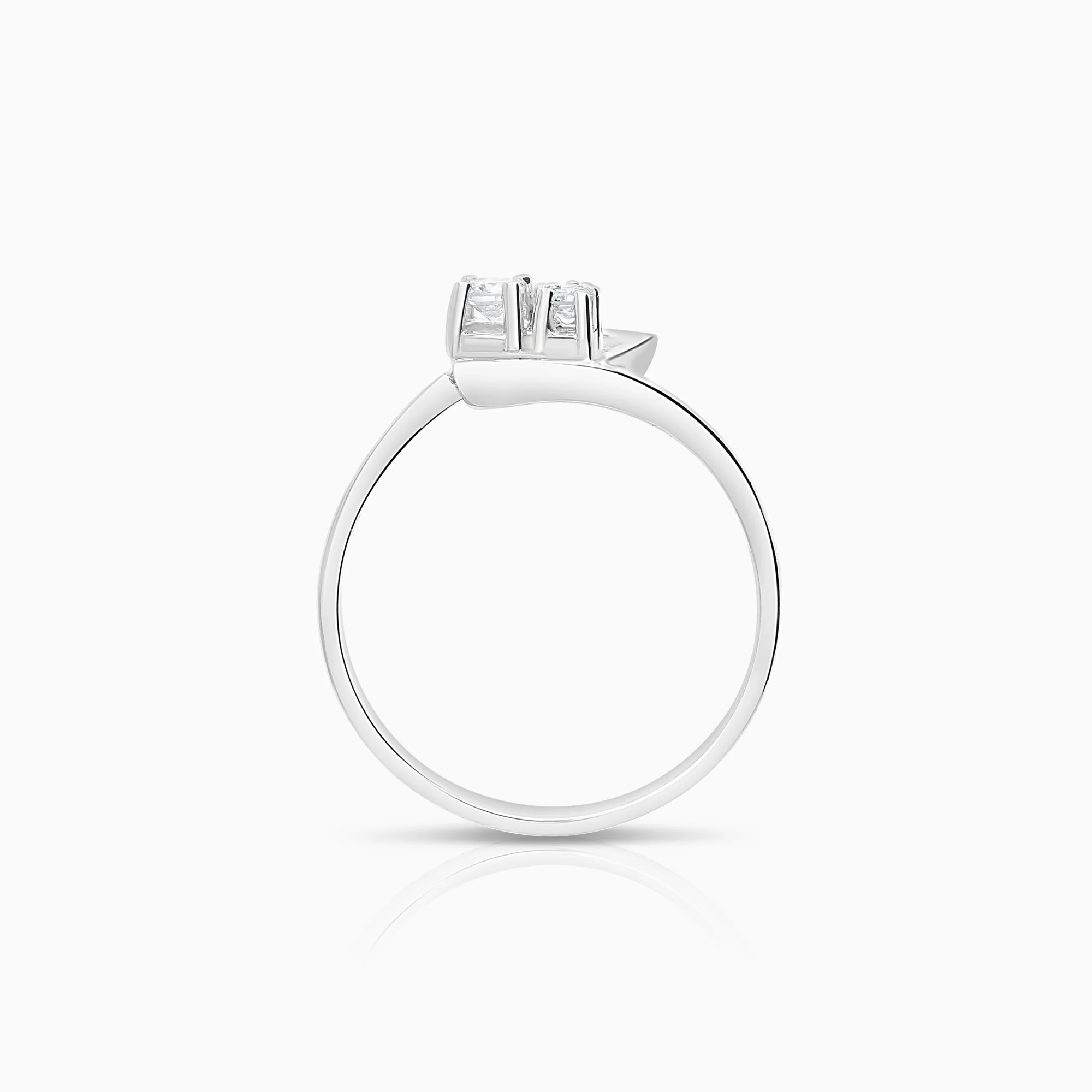 Diamond ring 0.13ct 18K white gold - Image 2