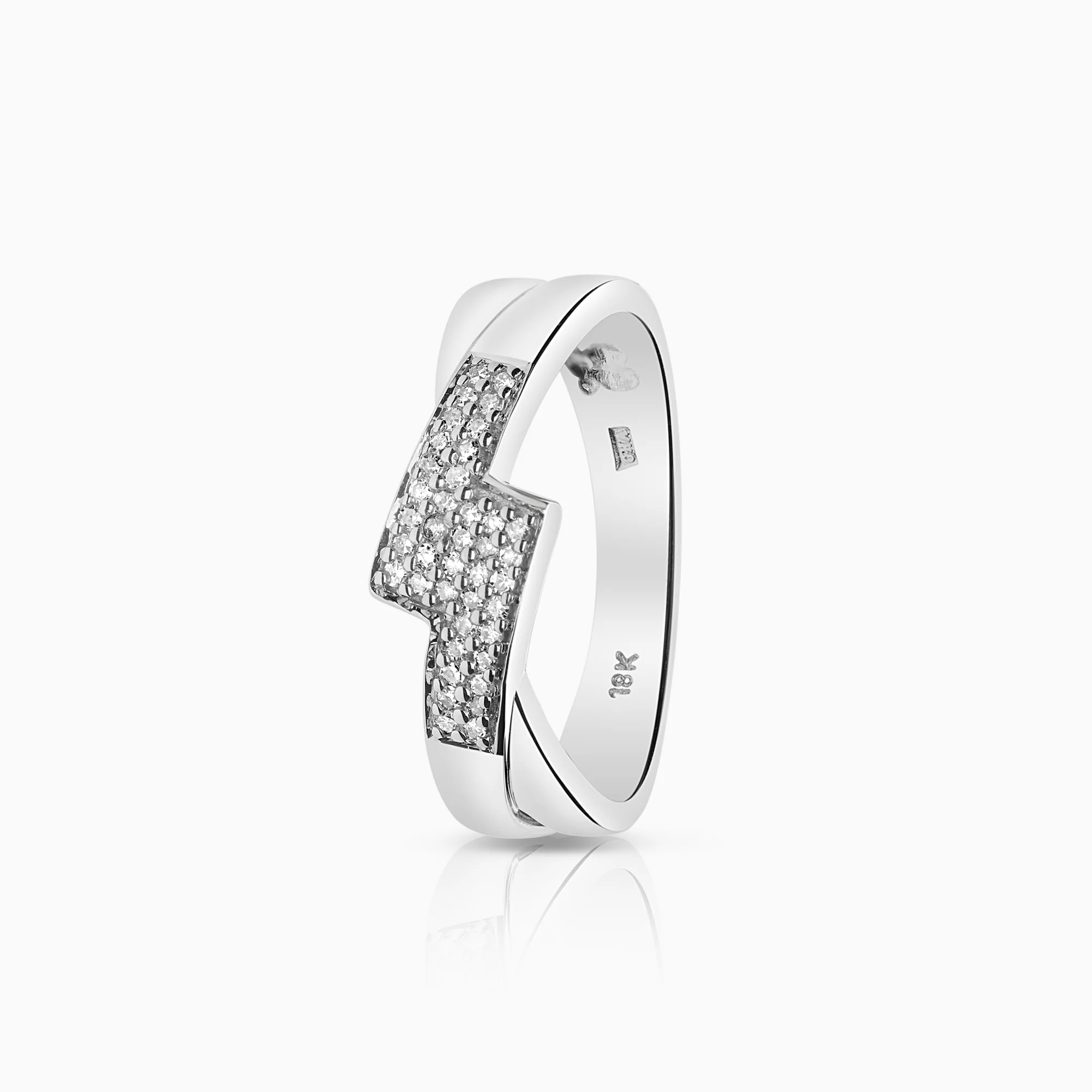 Diamond ring 0.13ct 18K white gold