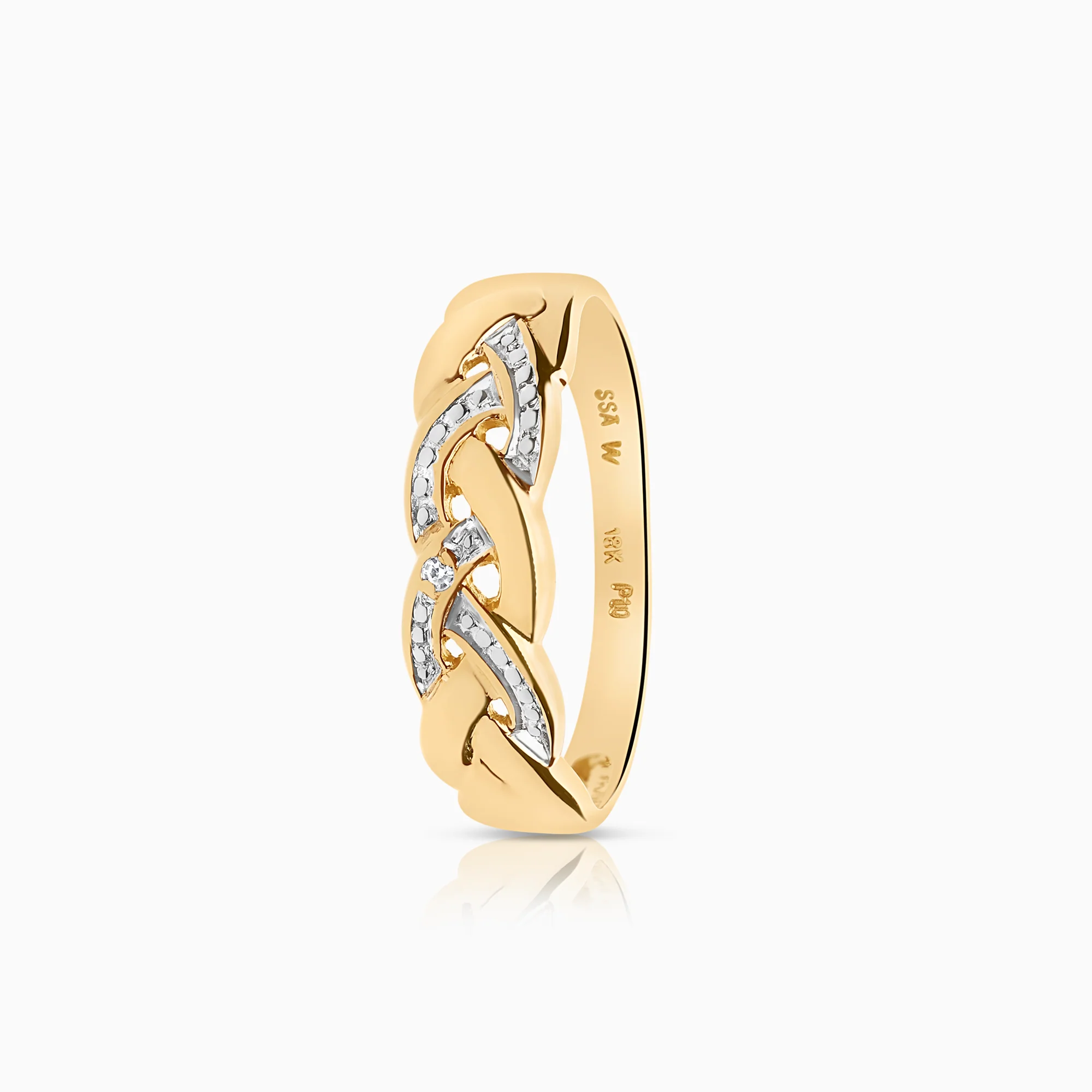 Diamond ring 0.005ct 18K gold