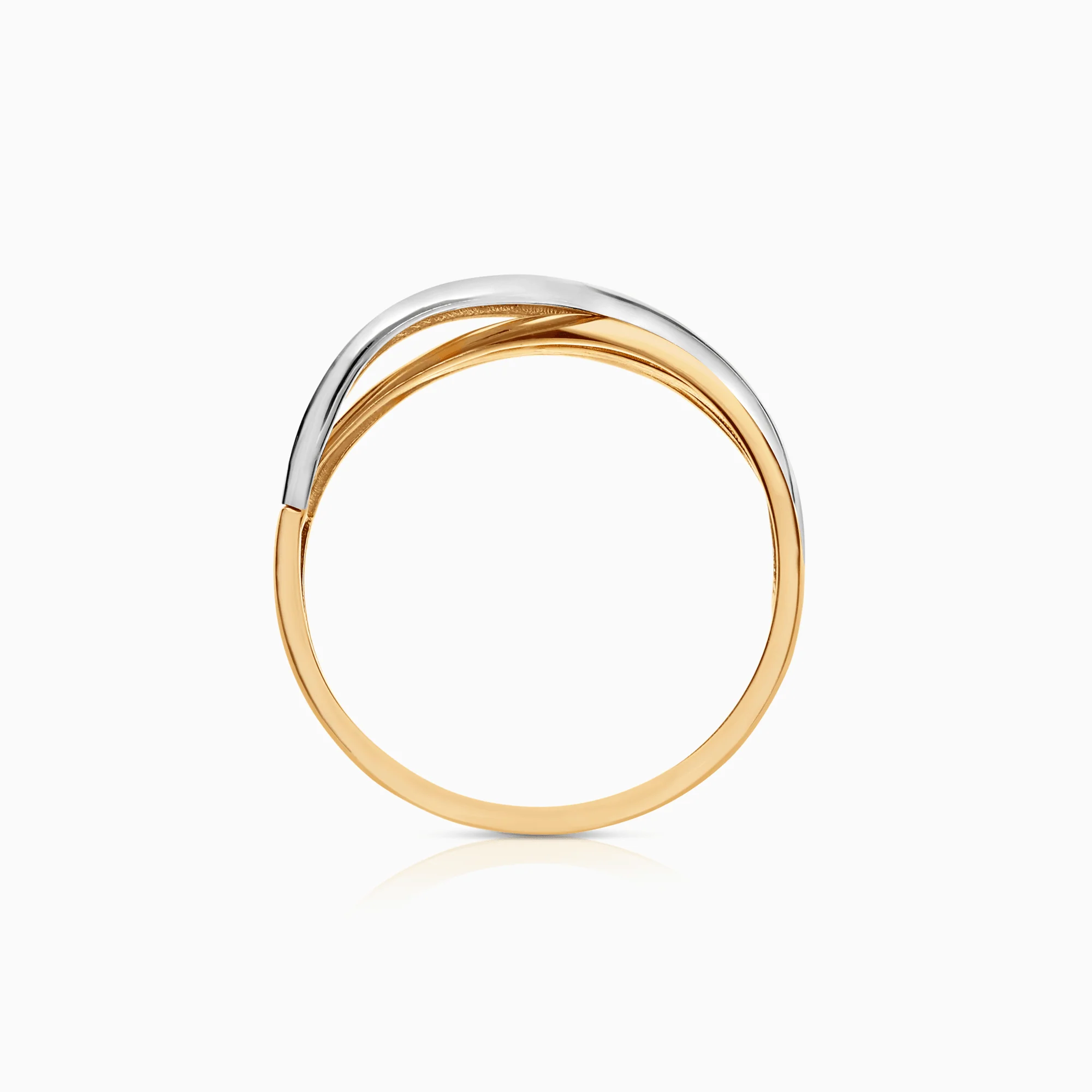 Gold ring 2.54g 18K white/yellow gold - Image 2