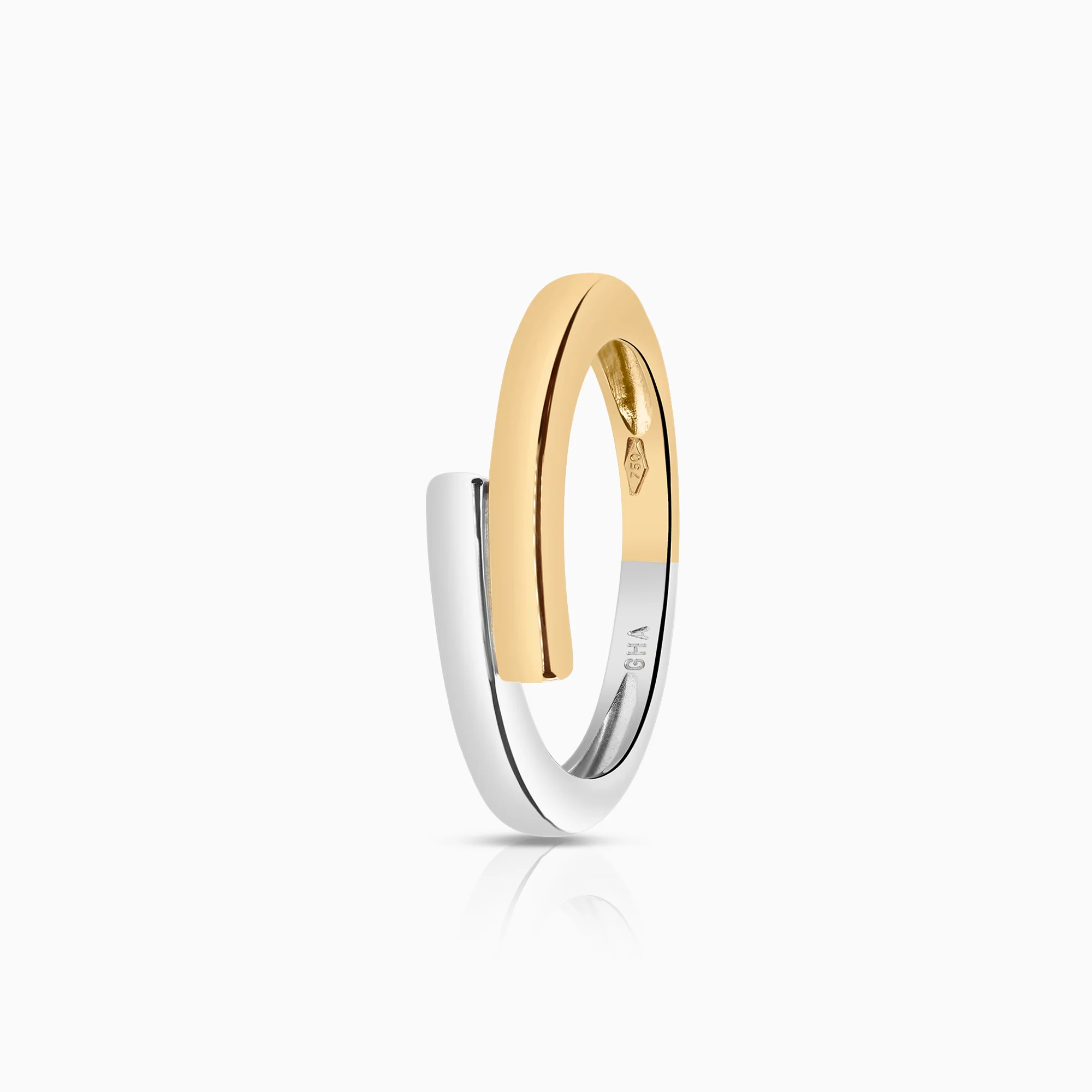 Gold ring 3.22g 18K white/yellow gold