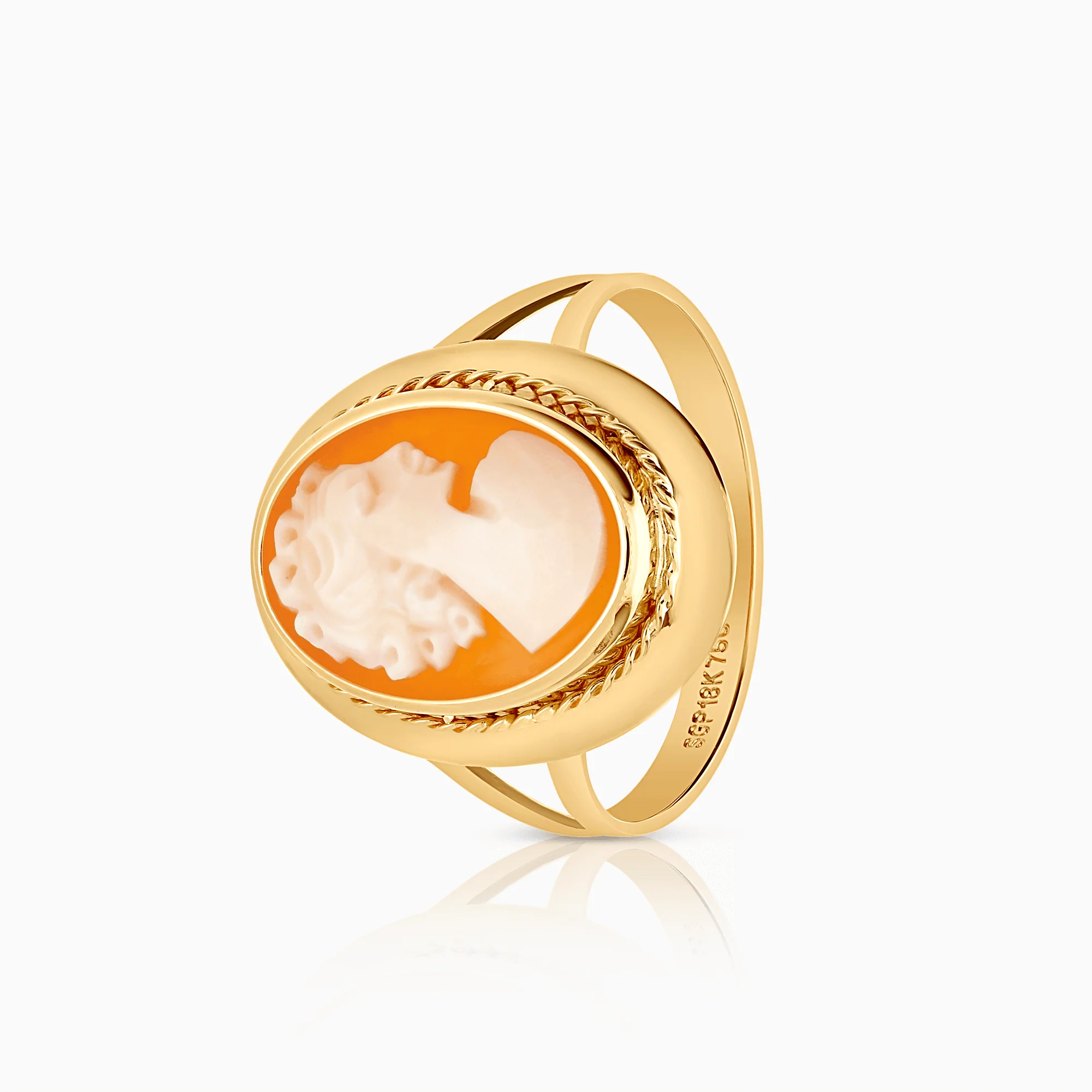 Gold Cameo Ring 2.42g 18K Gold