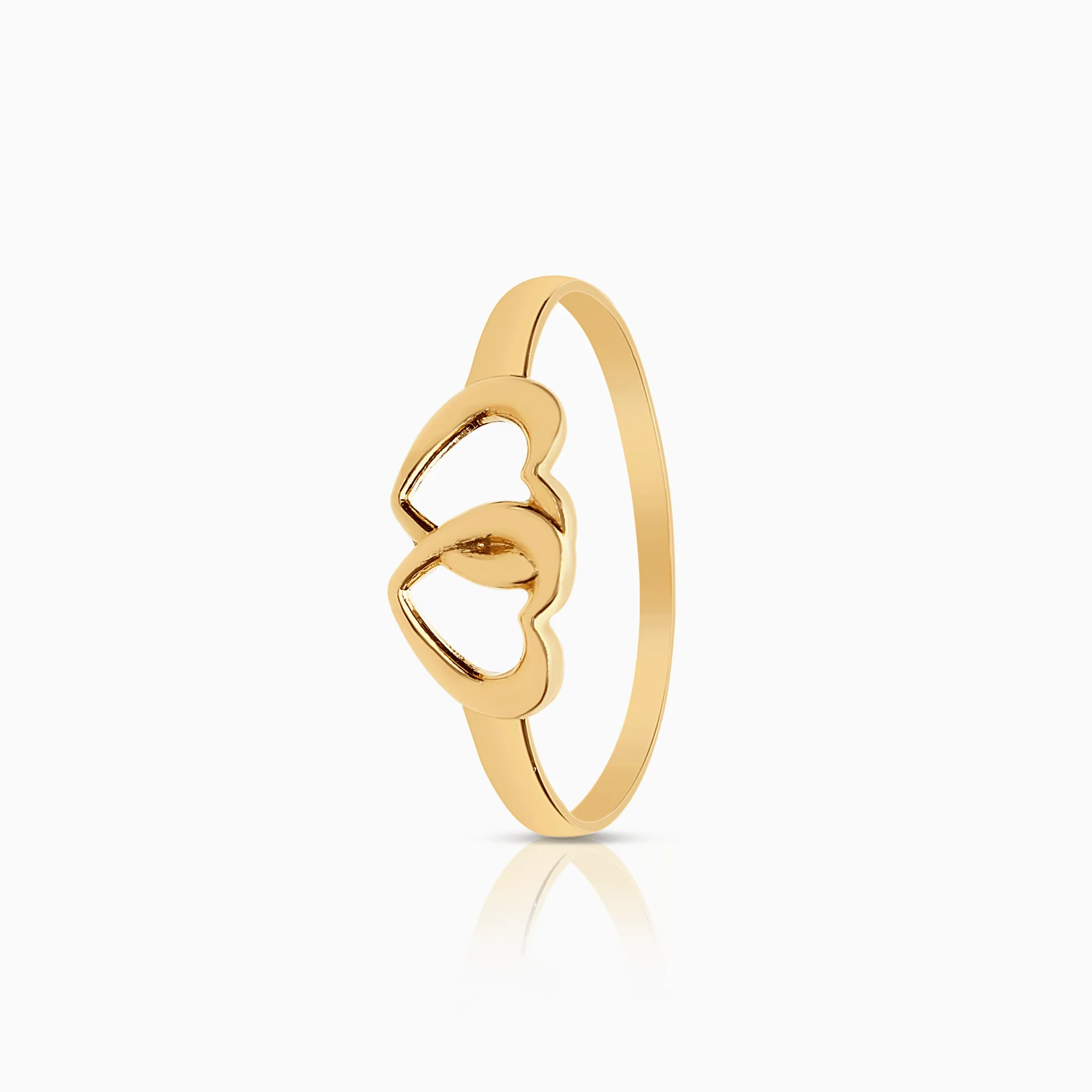 Gold ring hearts 1.04g 18K gold