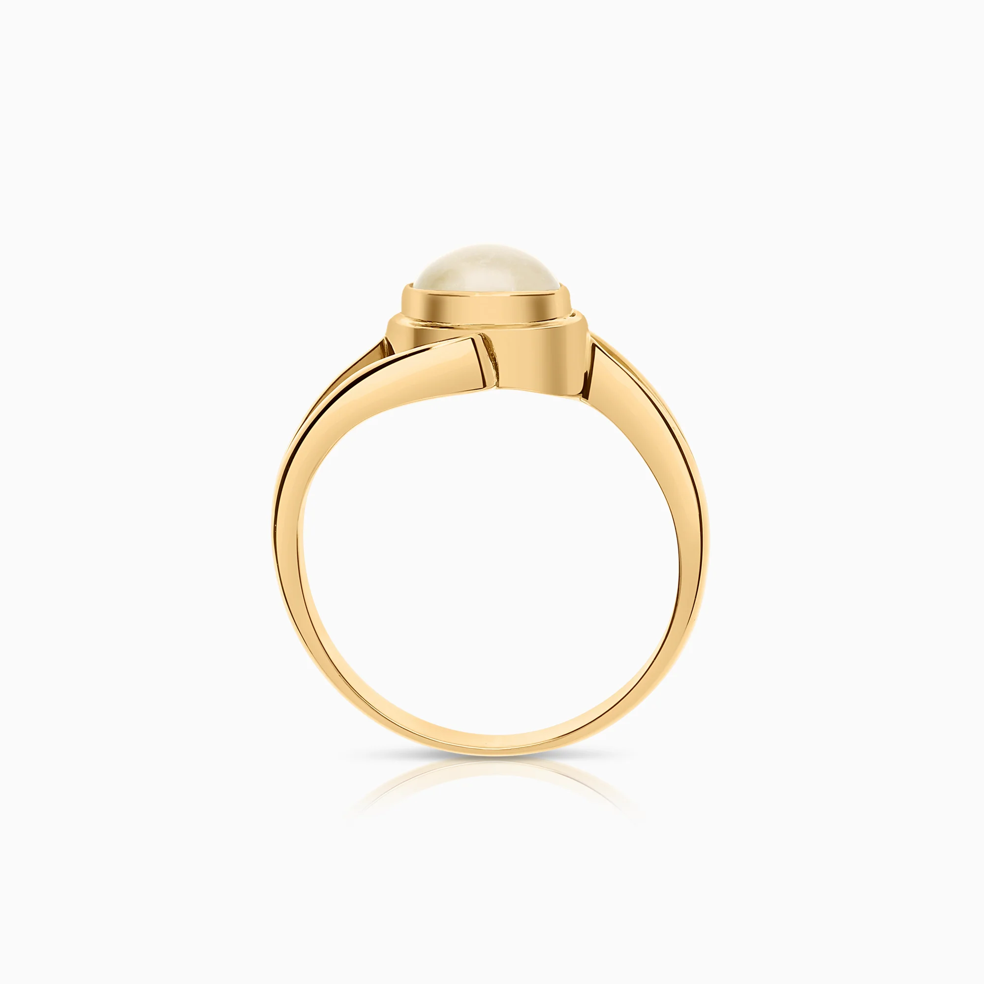 Gold ring with moonstone 4.79g 18K gold - Image 2