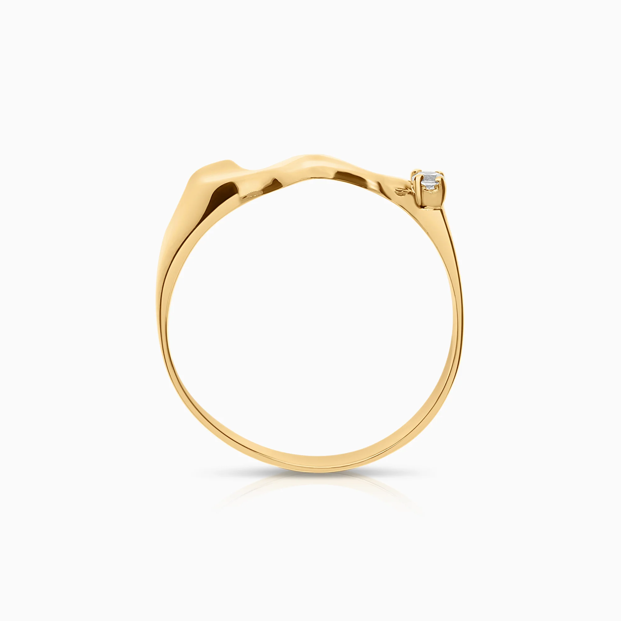 Gold ring with cubic 2.58g 18K gold - Image 2