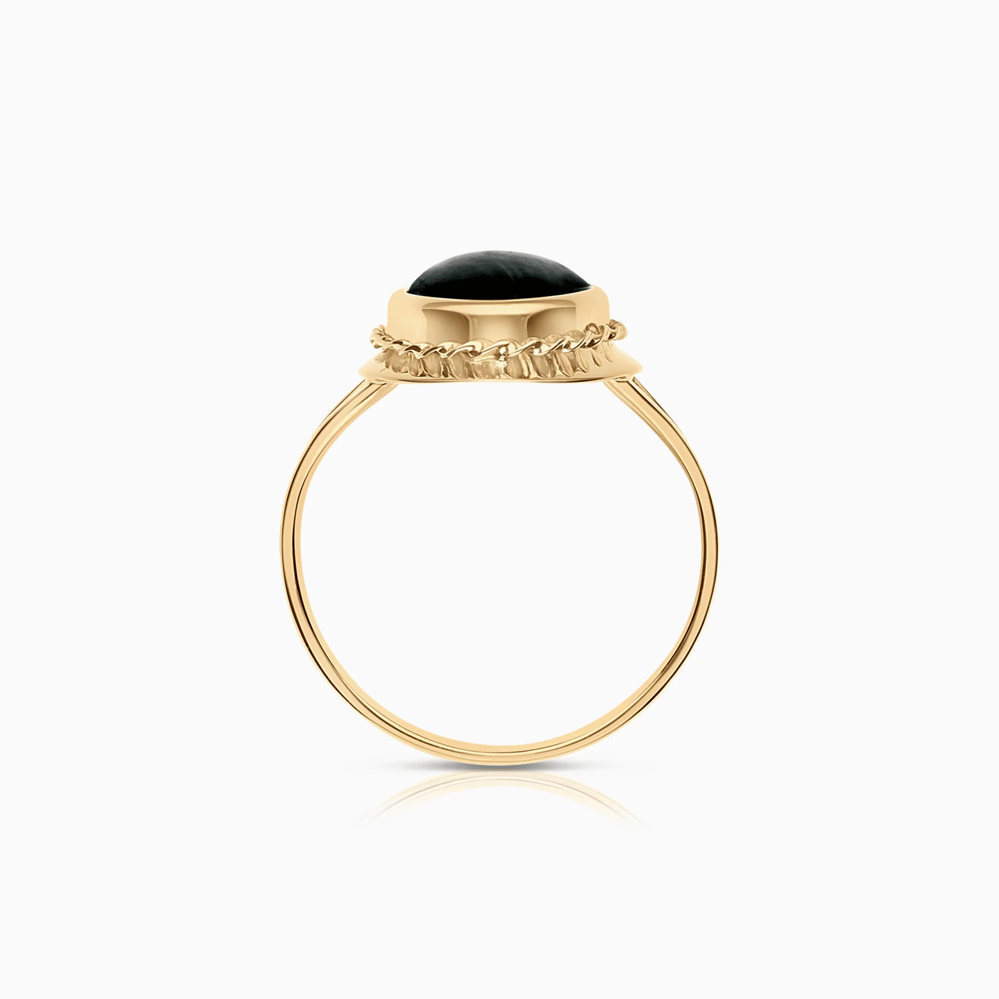 Gold ring with malachite 1.97g 18K gold - Image 2