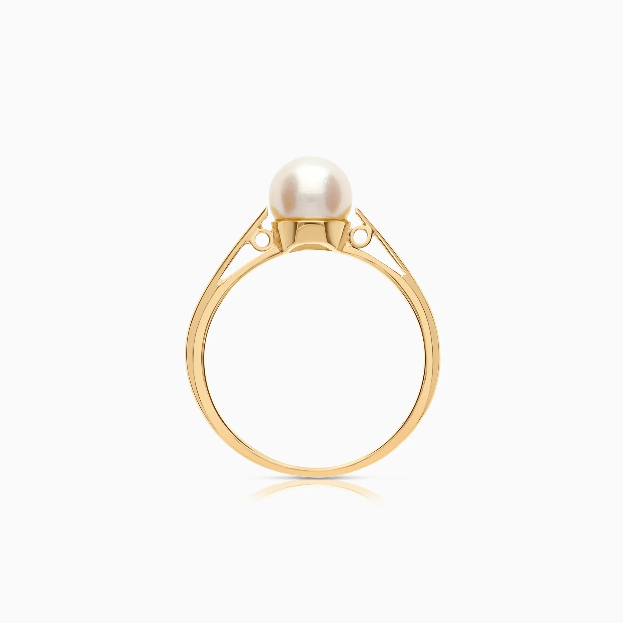Gold Ring with Pearl 2.58g 18K Gold - Image 2