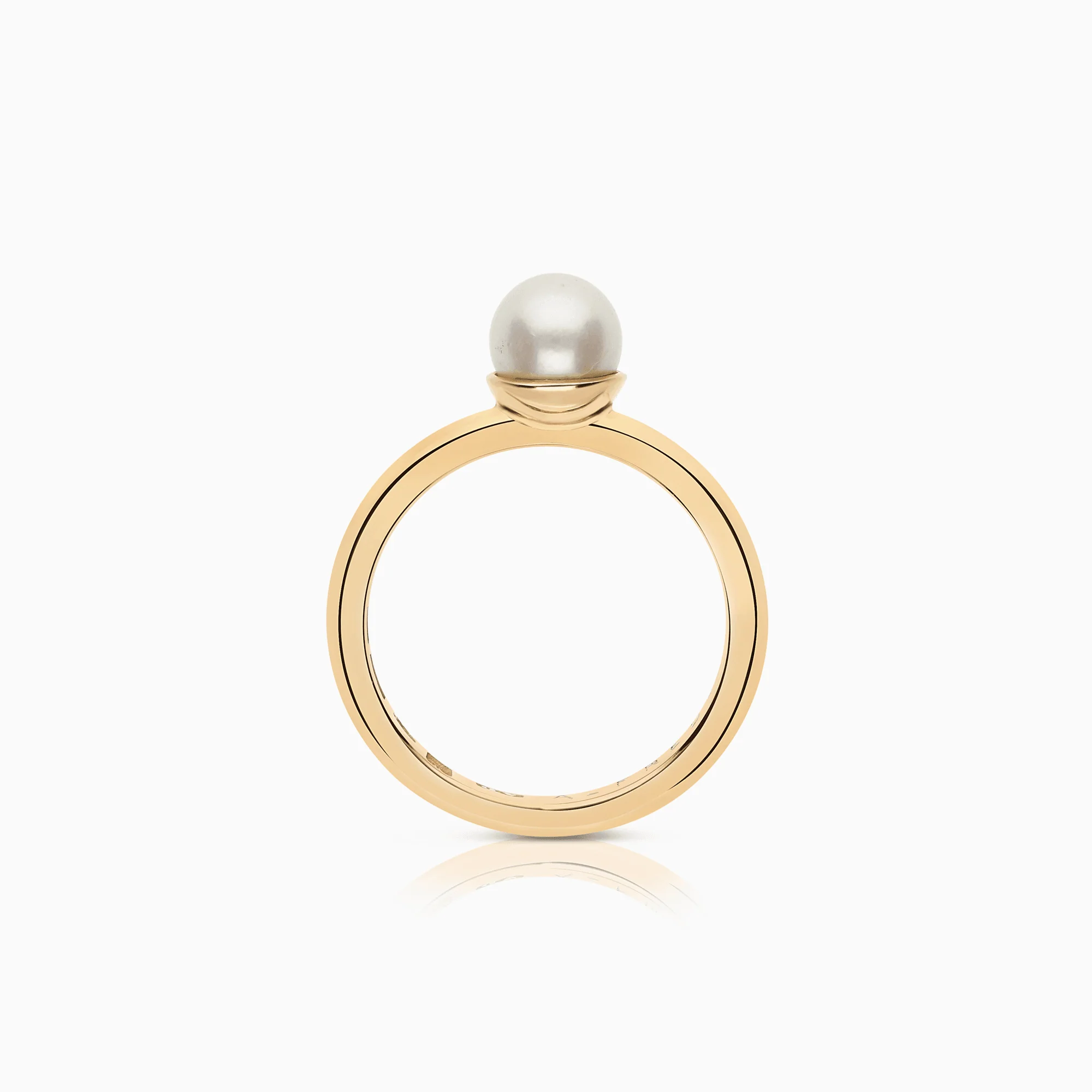 Gold ring with pearl 3.96g 18K gold - Image 2