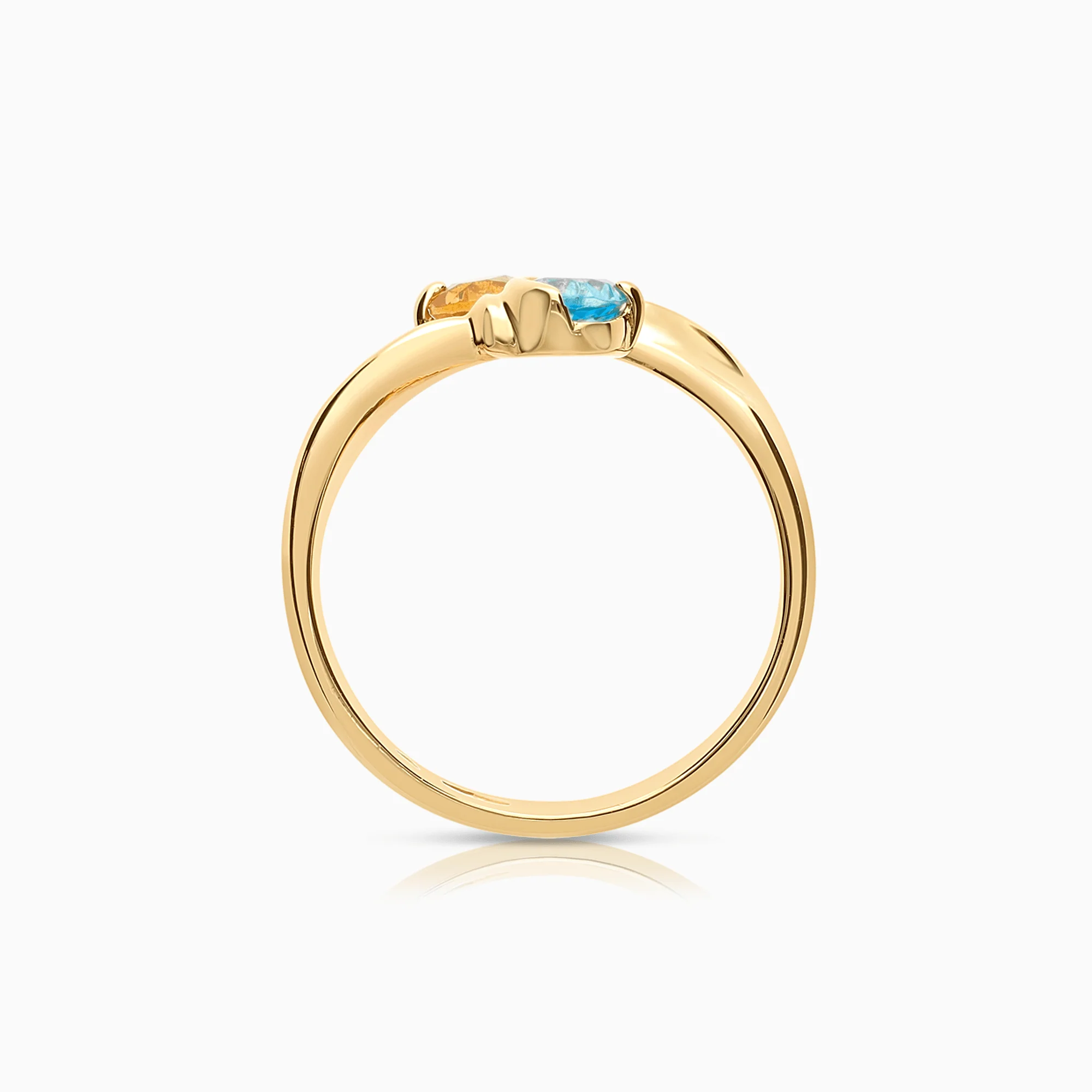 Gold ring with two colored cubic 4.29g 18K gold - Image 2