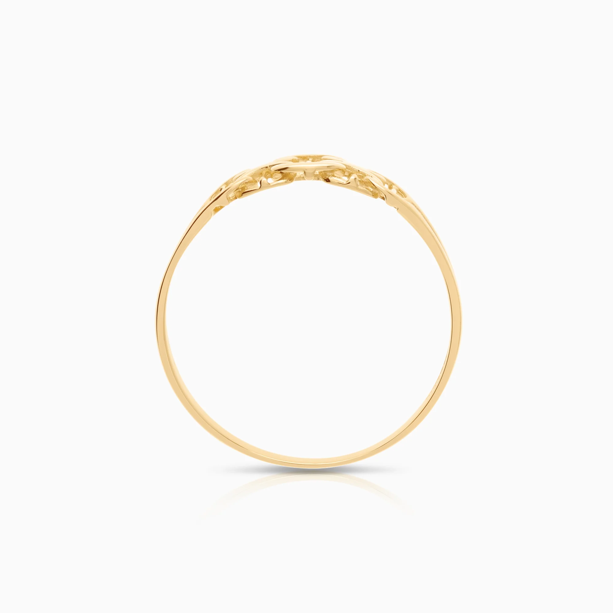 Gold ring X-link with bar 1.55g 18K gold - Image 2