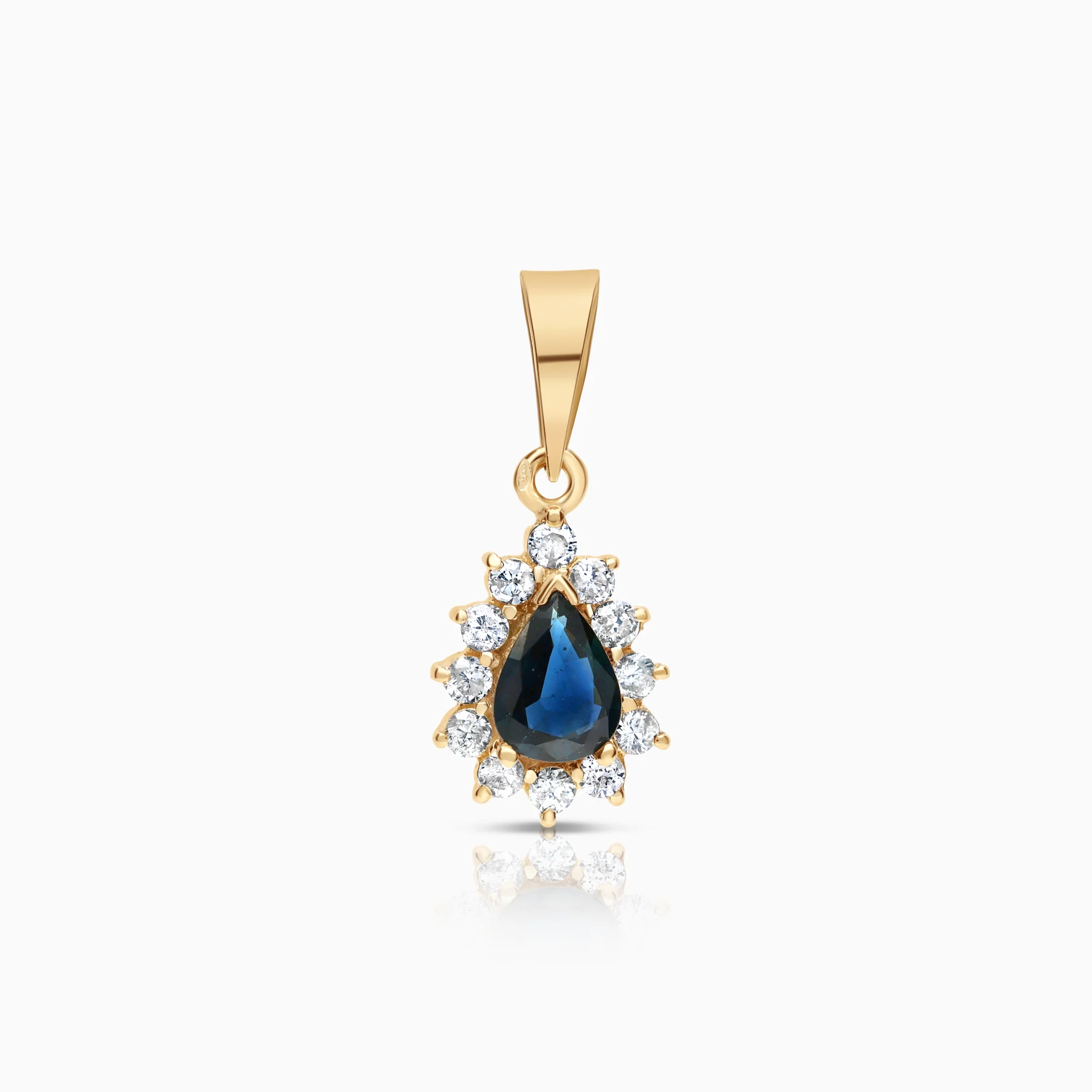 Halo diamond pendant 0.36ct 18K gold