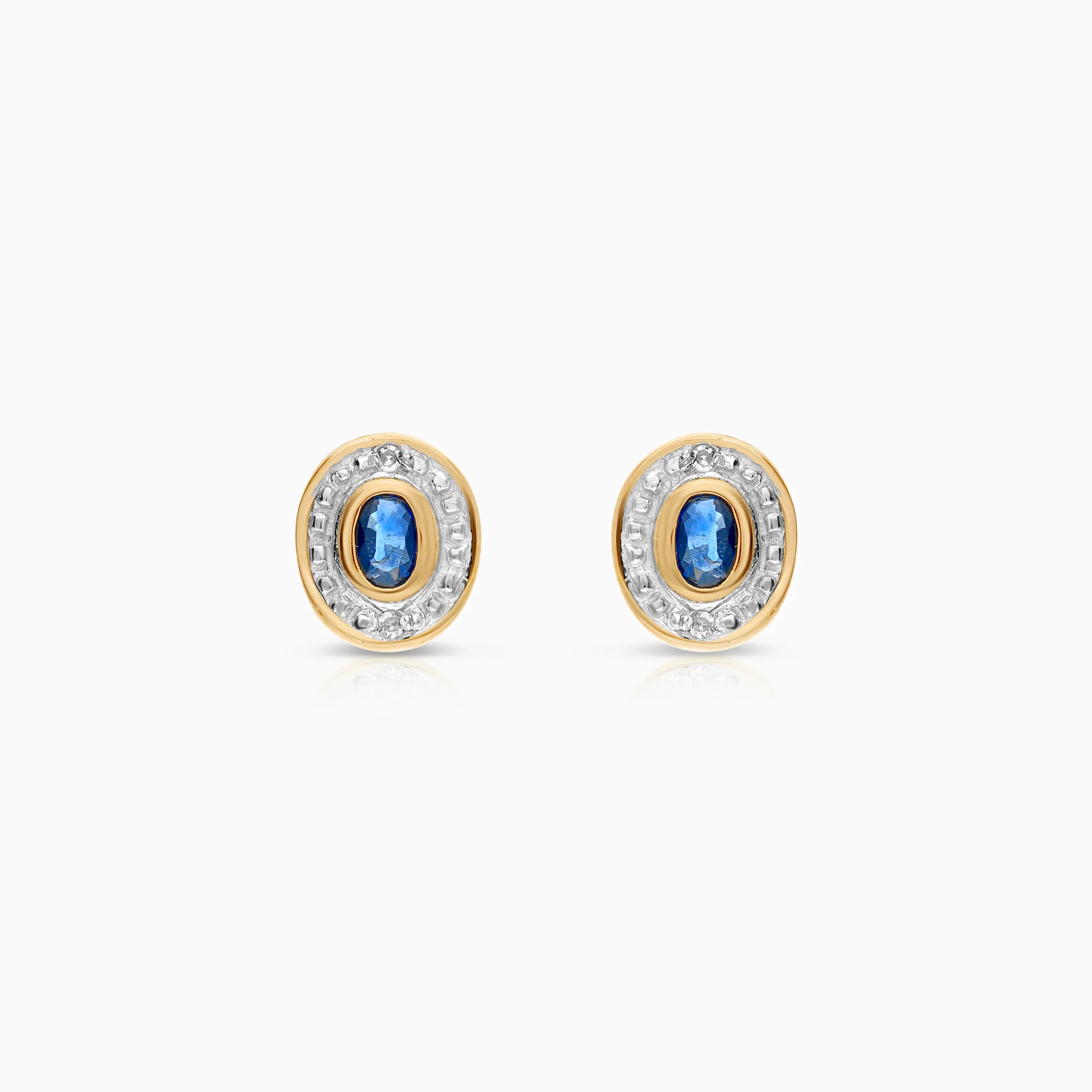 Halo earring 0.01ct 18K gold