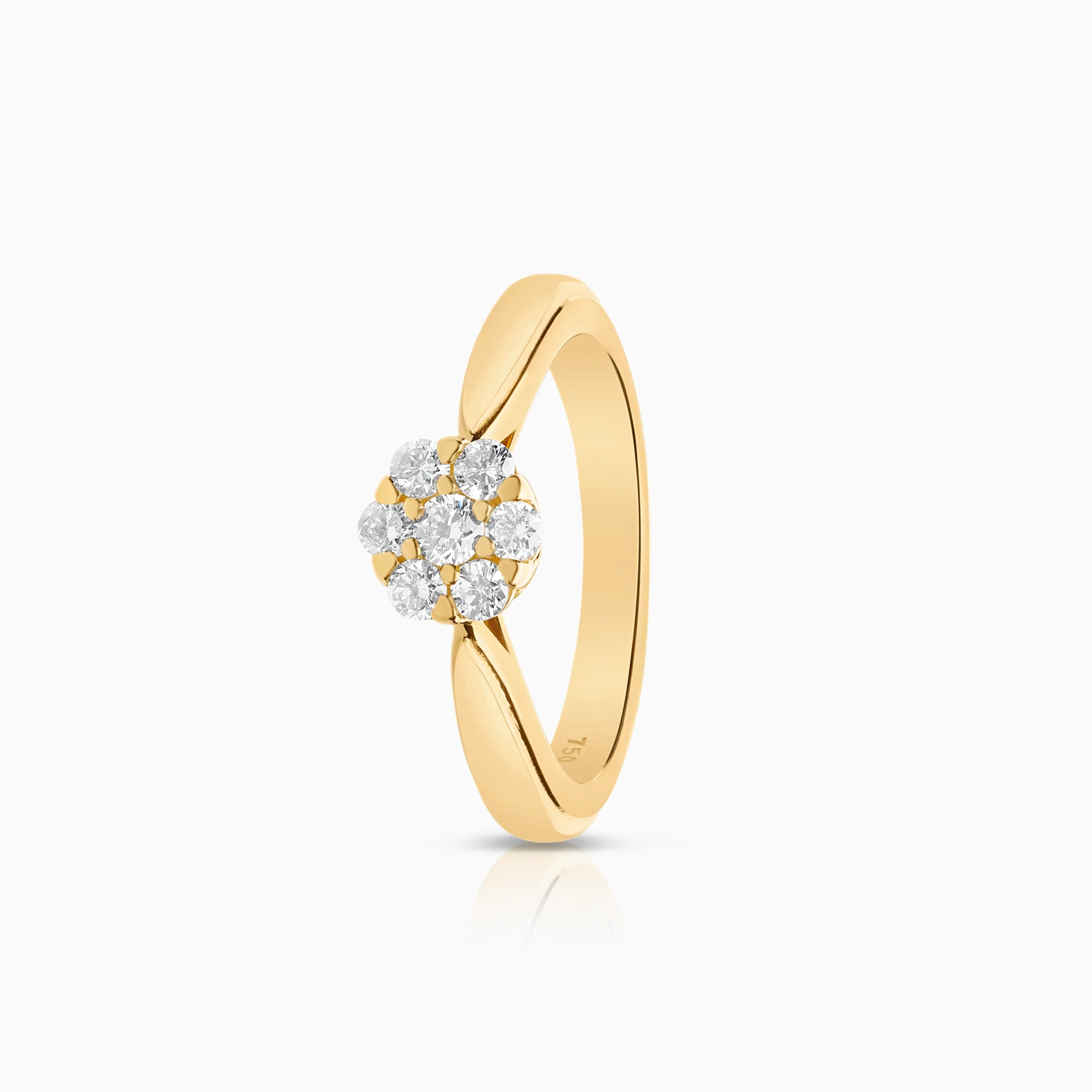 Halo ring 0.29ct 18K gold