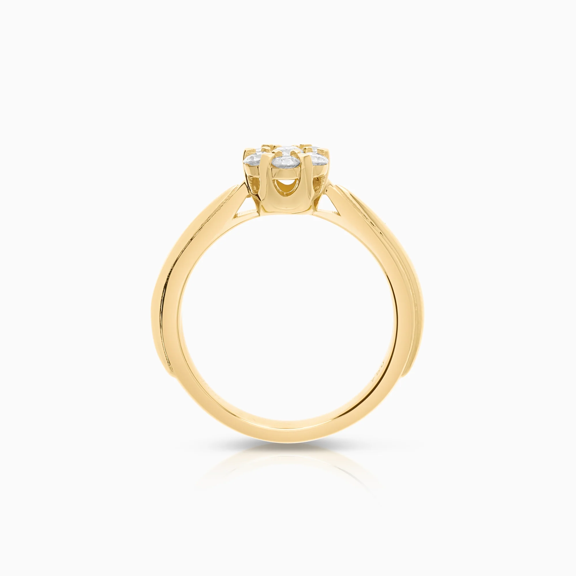 Halo ring 0.29ct 18K gold - Image 2