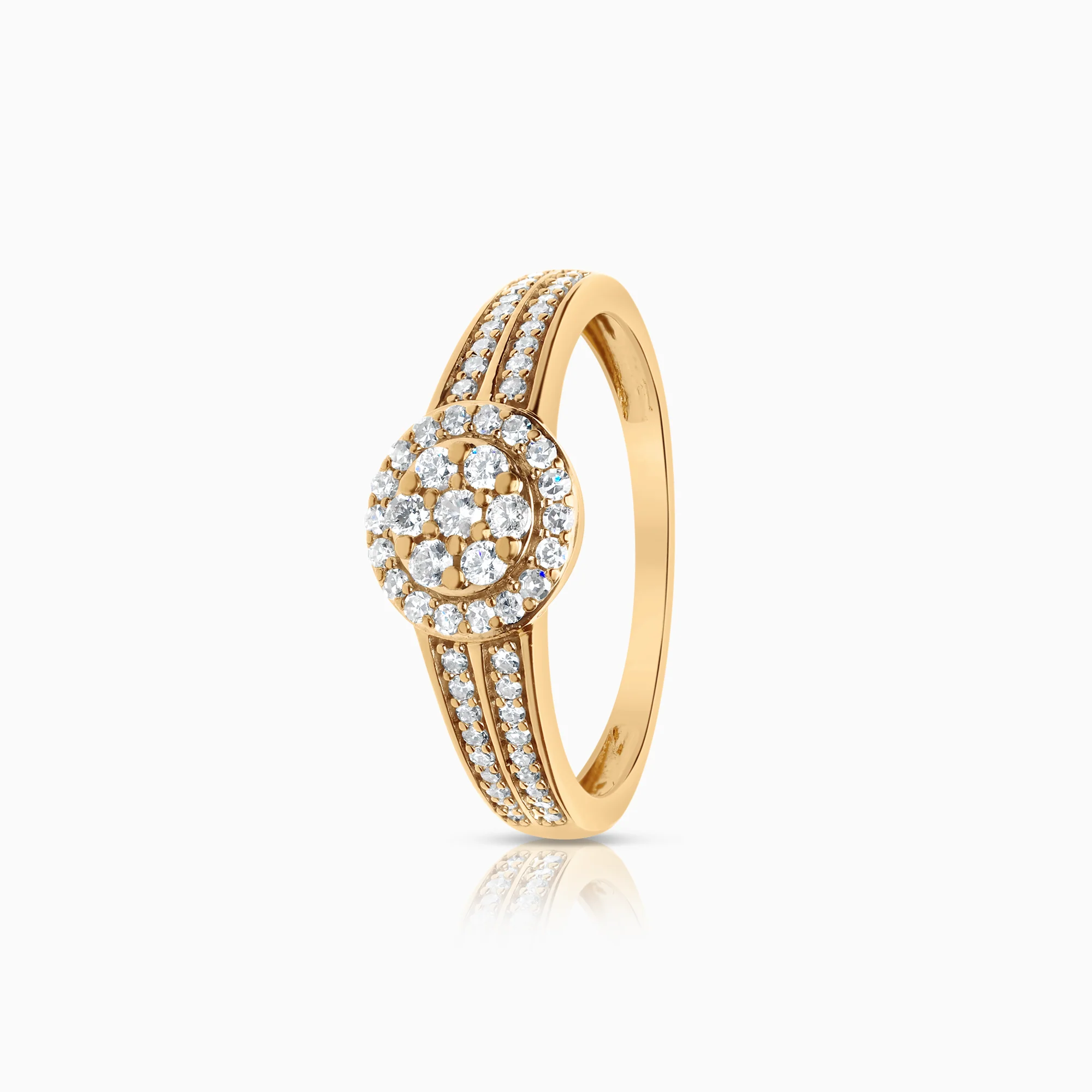 Halo ring 0.35ct 18K gold